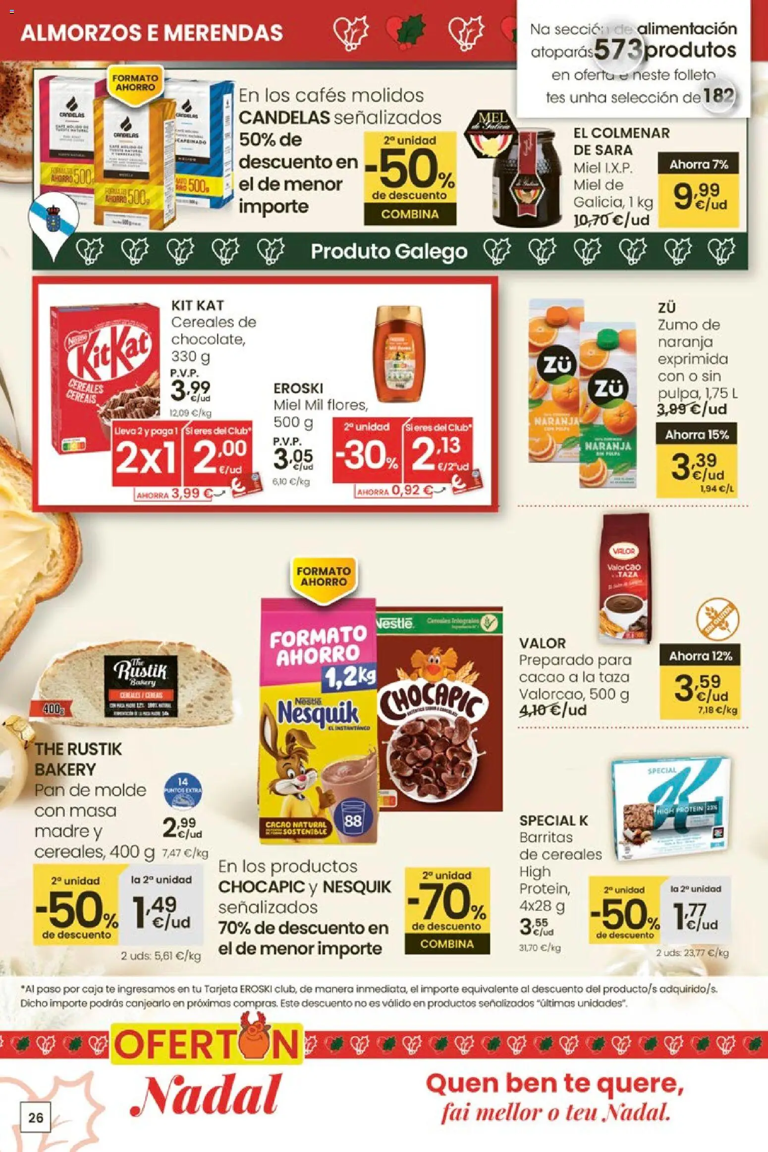 Eroski - Nadal  │ válido desde el 18.12.2025 | Página: 26 | Productos: Pan, Pan de molde, Φρυγανιές σικάλεως, Caja