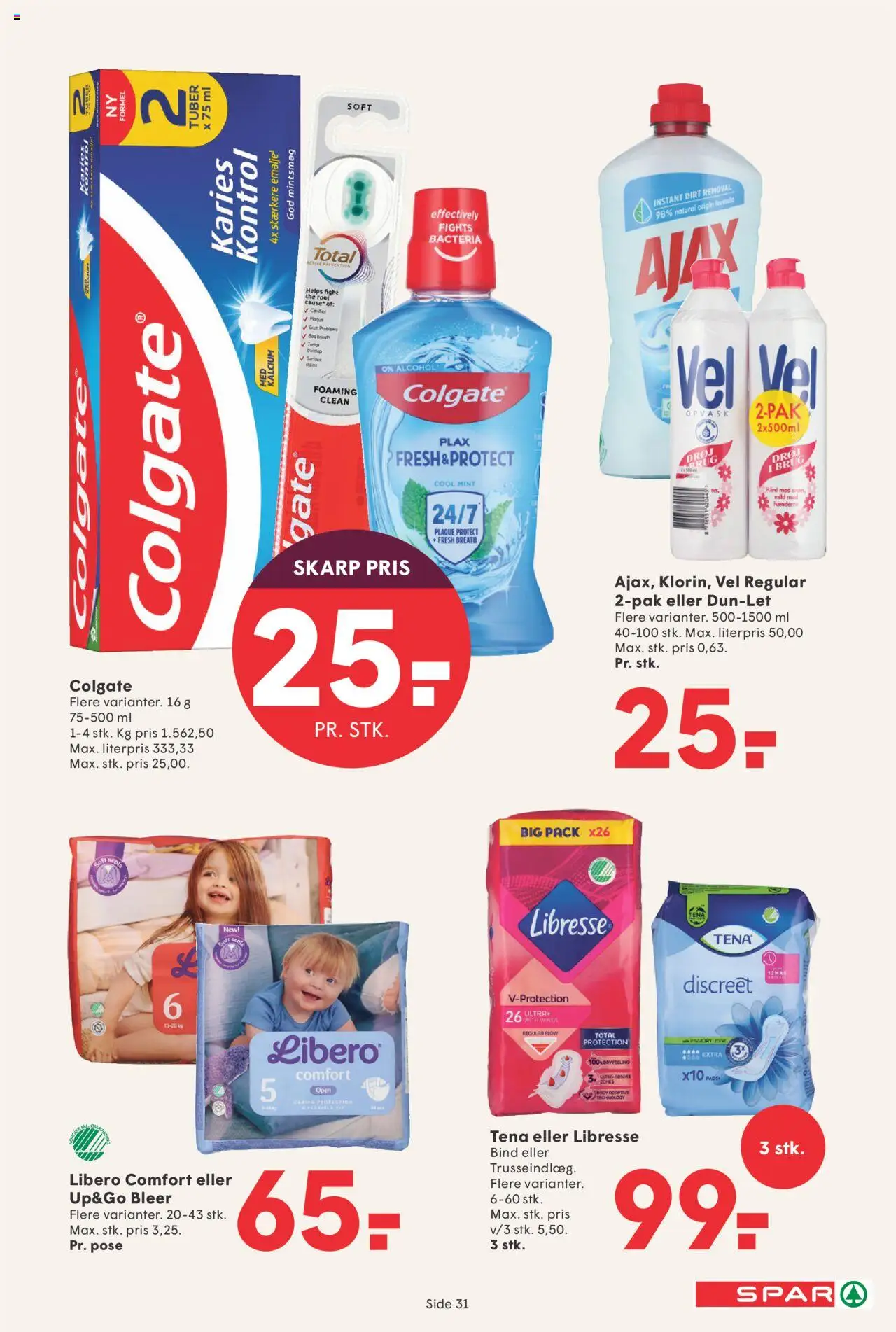 Spar tilbudsavis – gyldig fra 03.10.2025 | Side: 31 | Produkter: Bad