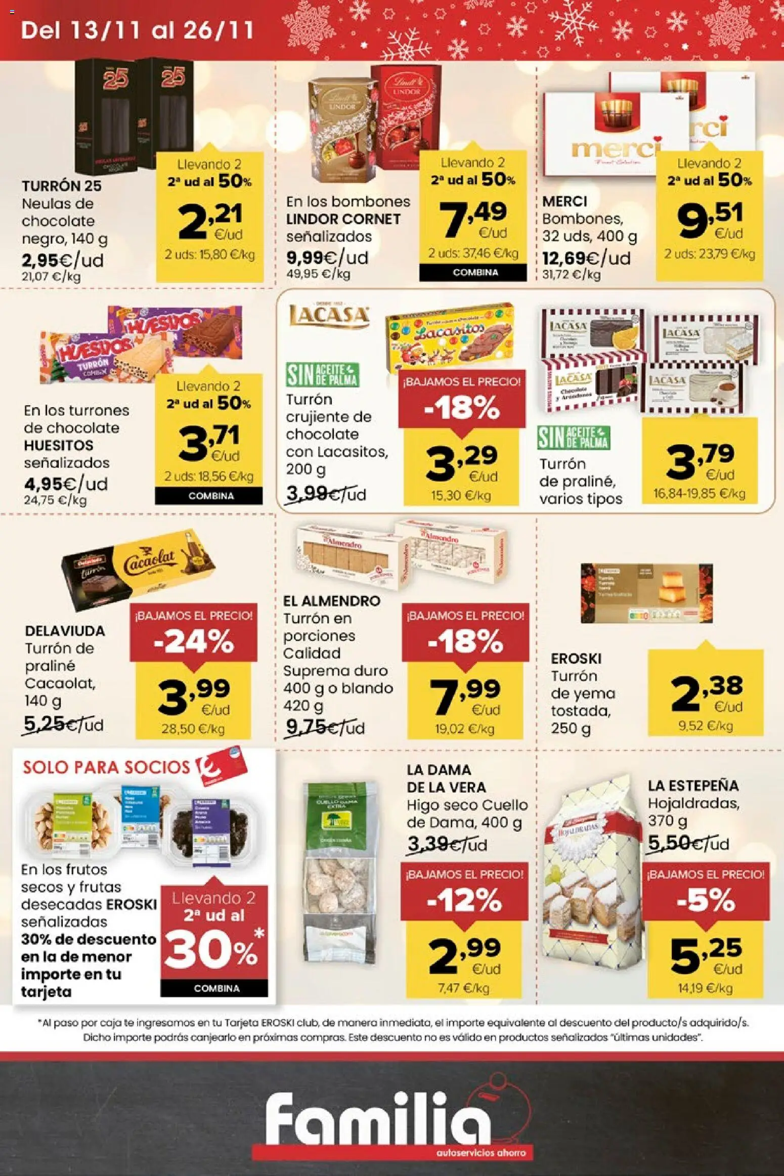 Eroski - Miramos por ti │ válido desde el 13.11.2025 | Página: 16 | Productos: Chocolate, Frutos secos, Té, Caja