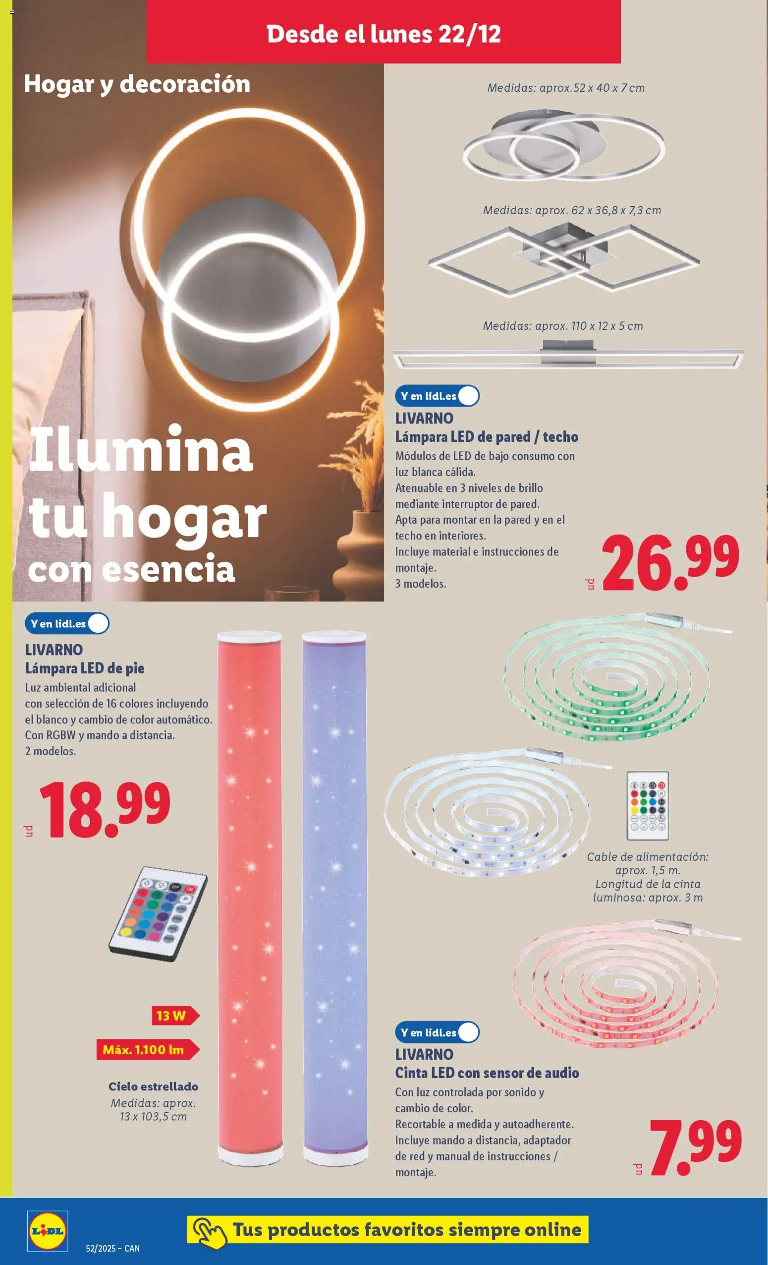 Lidl - Canarias  │ válido desde el 22.12.2025 | Página: 20 | Productos: Audio, Cable, Adaptador, Lámpara