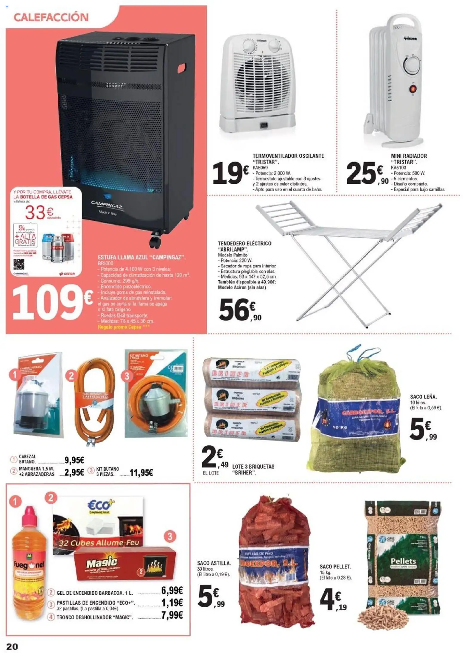 E.Leclerc folleto │ válido desde el 05.11.2025 | Página: 20 | Productos: Manguera, Ropa, Tendedero, Radiador