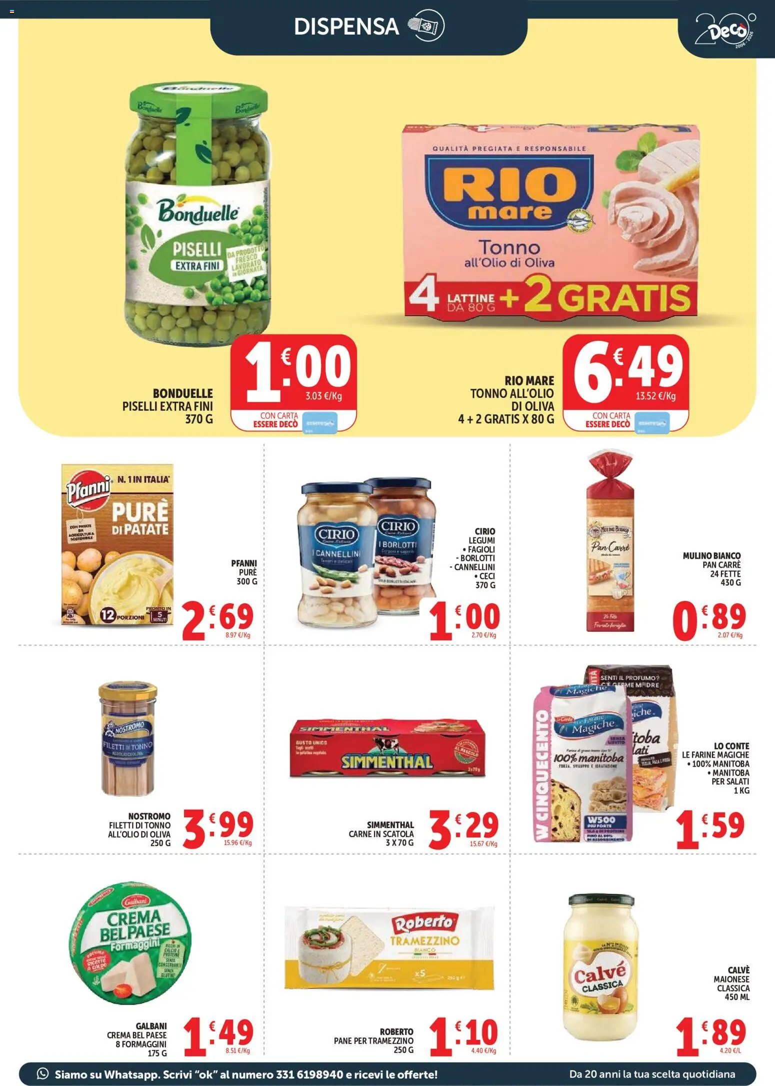 Volantino Decò del 27.03.2026 | Pagina: 17 | Prodotti: Crema, Cannellini, Piselli, Profumo