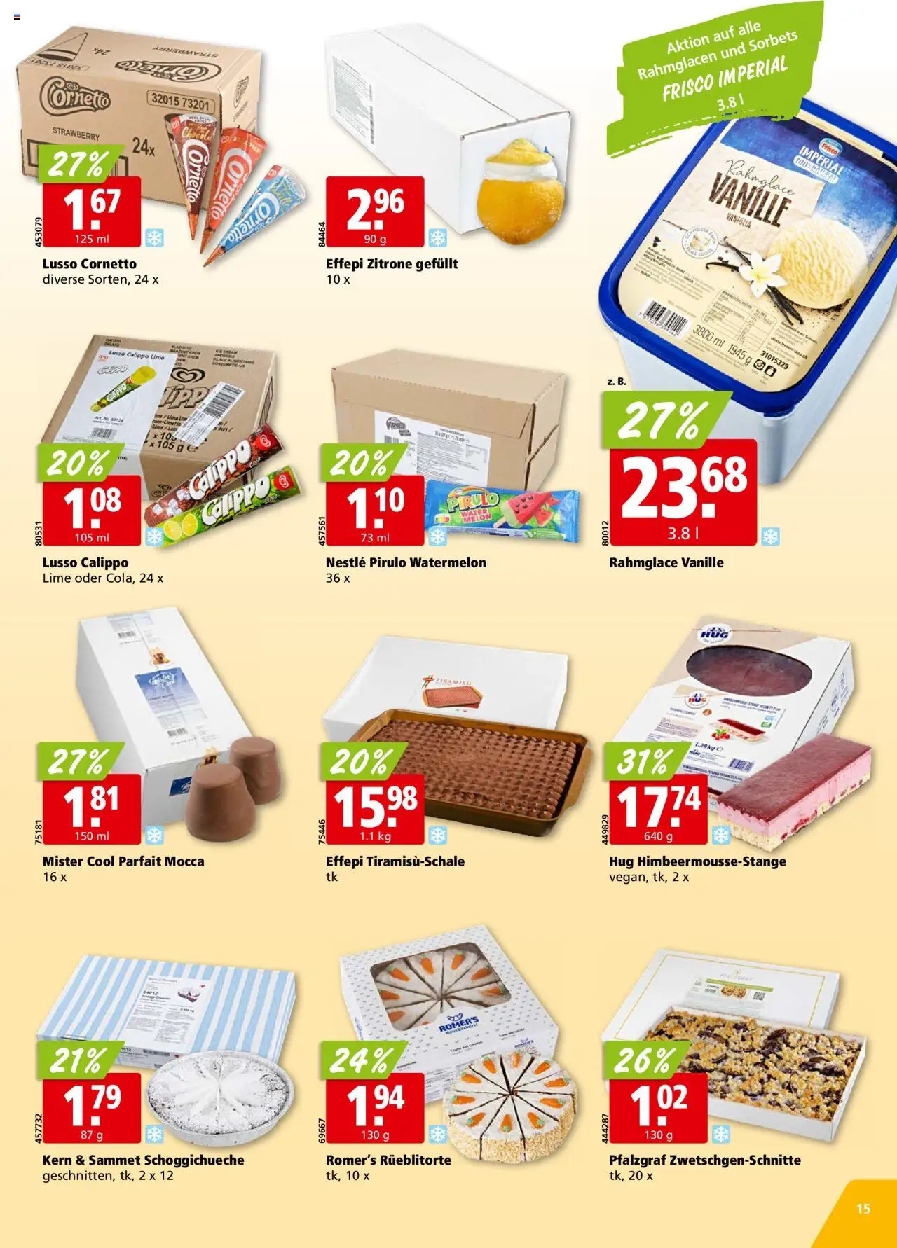 Aligro Aktionen ab 04.08.2025 | Seite: 15 | Produkte: Glace, Zitrone