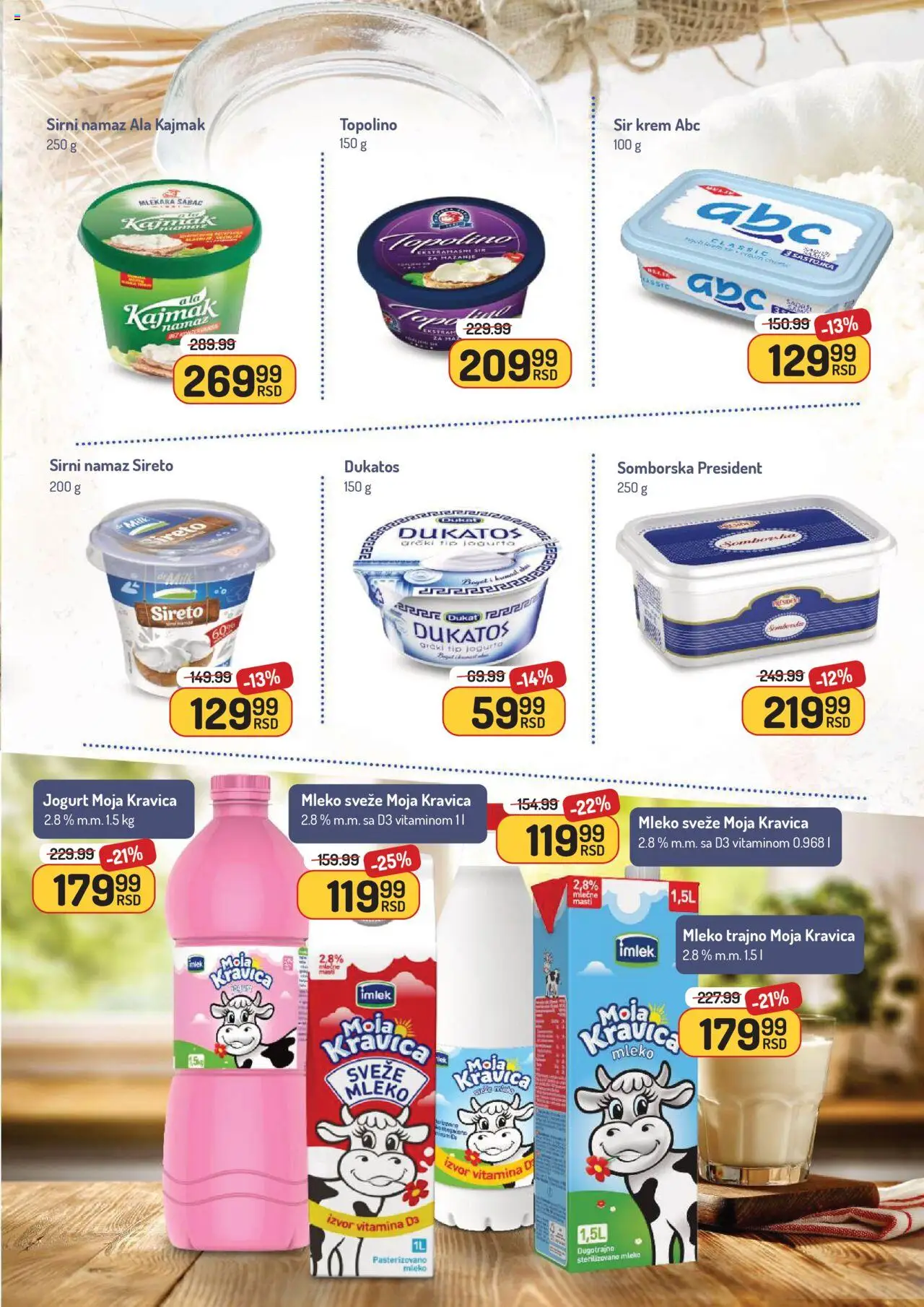 Aman katalog - važi od 15.09.2025 | Strana: 9 | Proizvode: Sveže mleko, Dukatos, Moja kravica, Kajmak