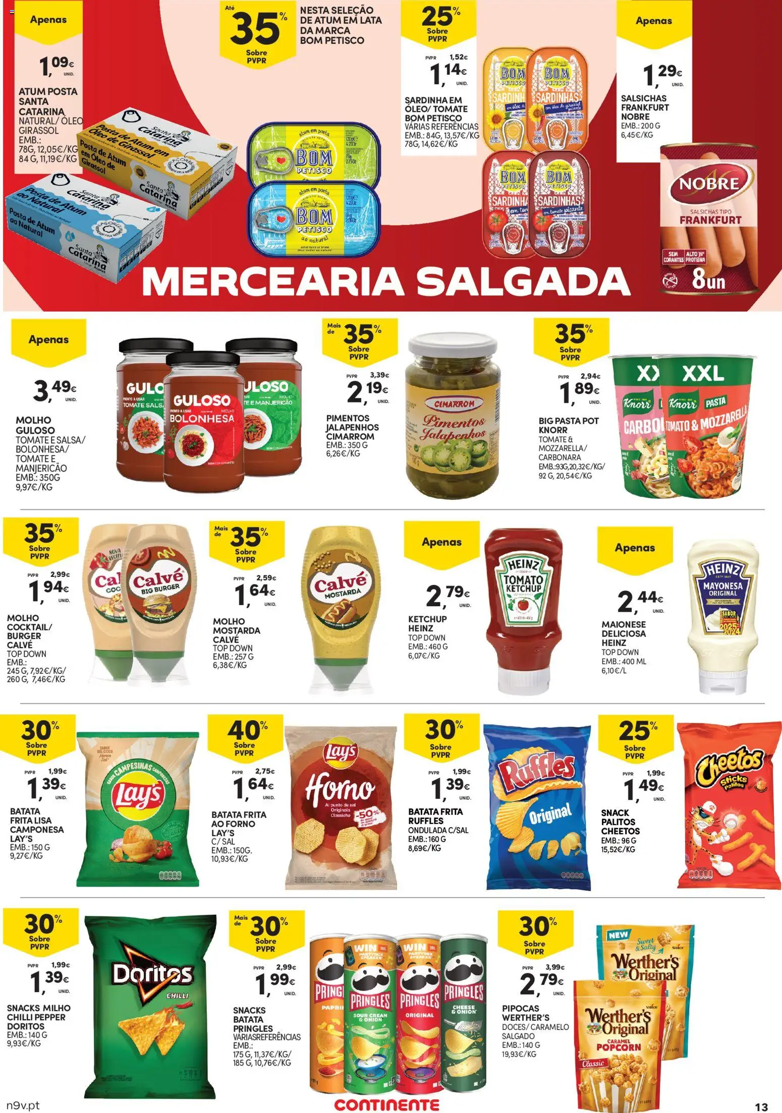 Continente - Açores: Em janeiro a poupança vem primeiro │ válido de 02.01.2026 | Página: 13 | Produtos: Forno, Maionese, Tomate, Ketchup