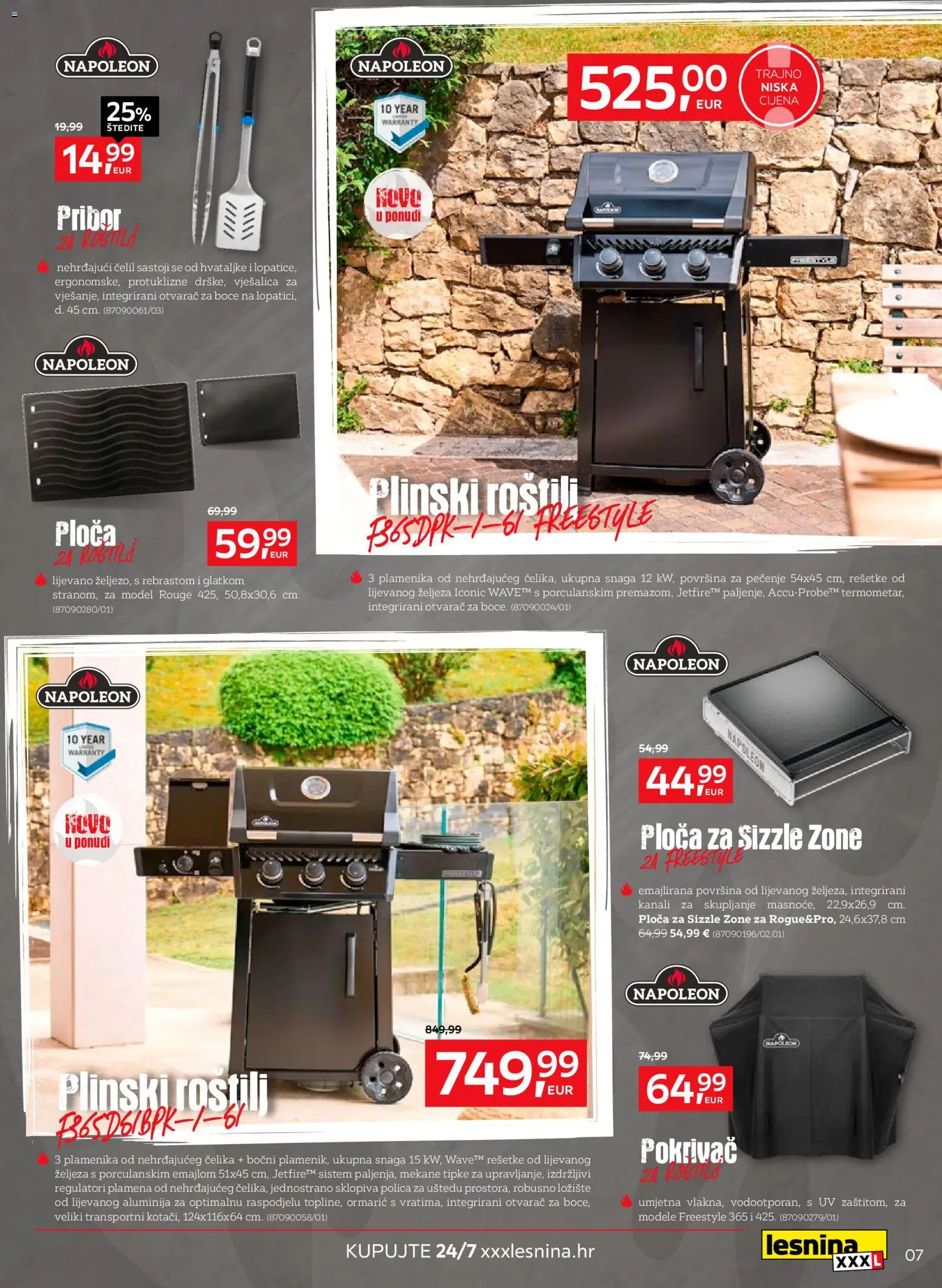 Lesnina katalog | vrijedi od 07.04.2026 | Stranica: 7 | Proizvodi: Roštilj, Pokrivač, Polica, Otvarač za boce