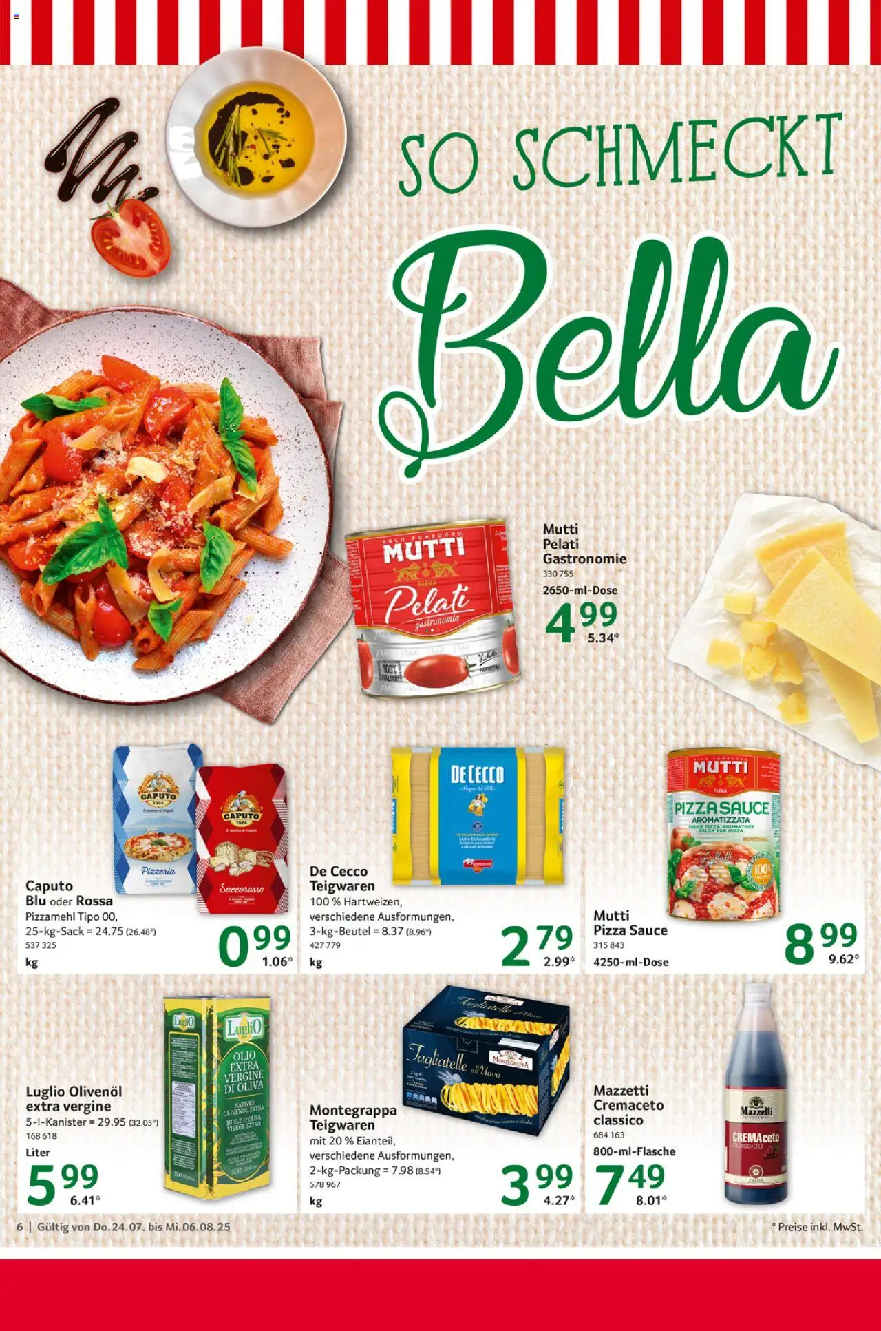 Selgros  Gastro - gültig ab dem 24.07.2025 | Seite: 6 | Produkte: Olivenol, Pizza