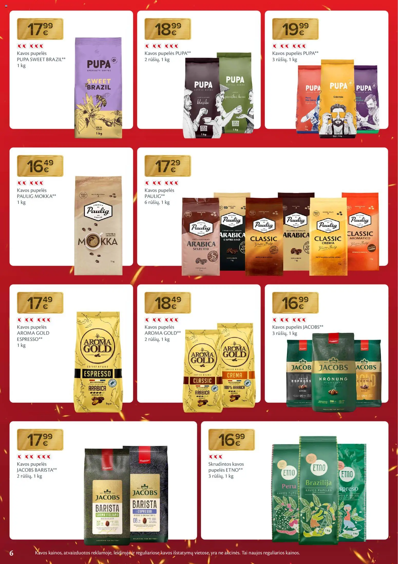 MAXIMA akcijos nuo 23.12.2025 | Puslapis: 6 | Prekių: Pupelės, Kavos pupelės