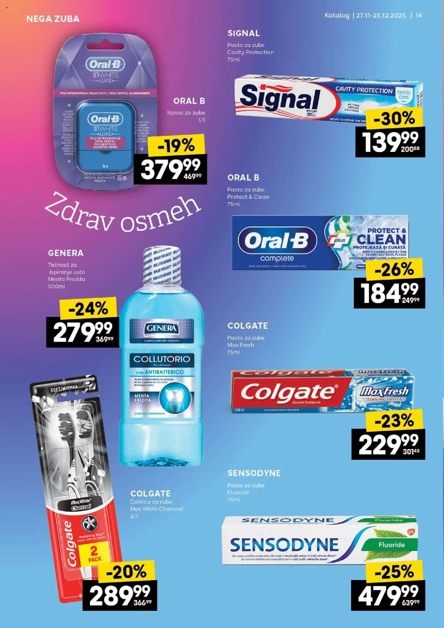 Roda katalog - važi od 27.11.2025 | Strana: 14 | Proizvode: Colgate, Pasta za zube, Četkica za zube