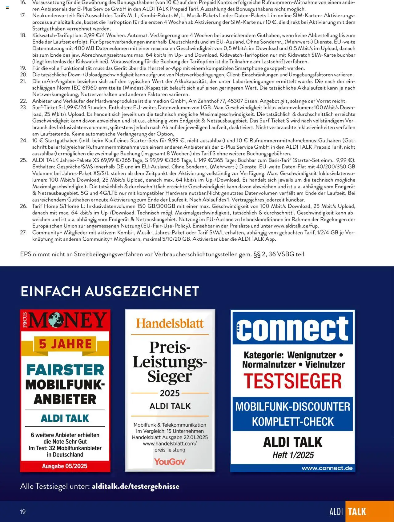Aldi Talk – gültig ab 19.09.2025 | Seite: 19 | Produkte: Smartphone