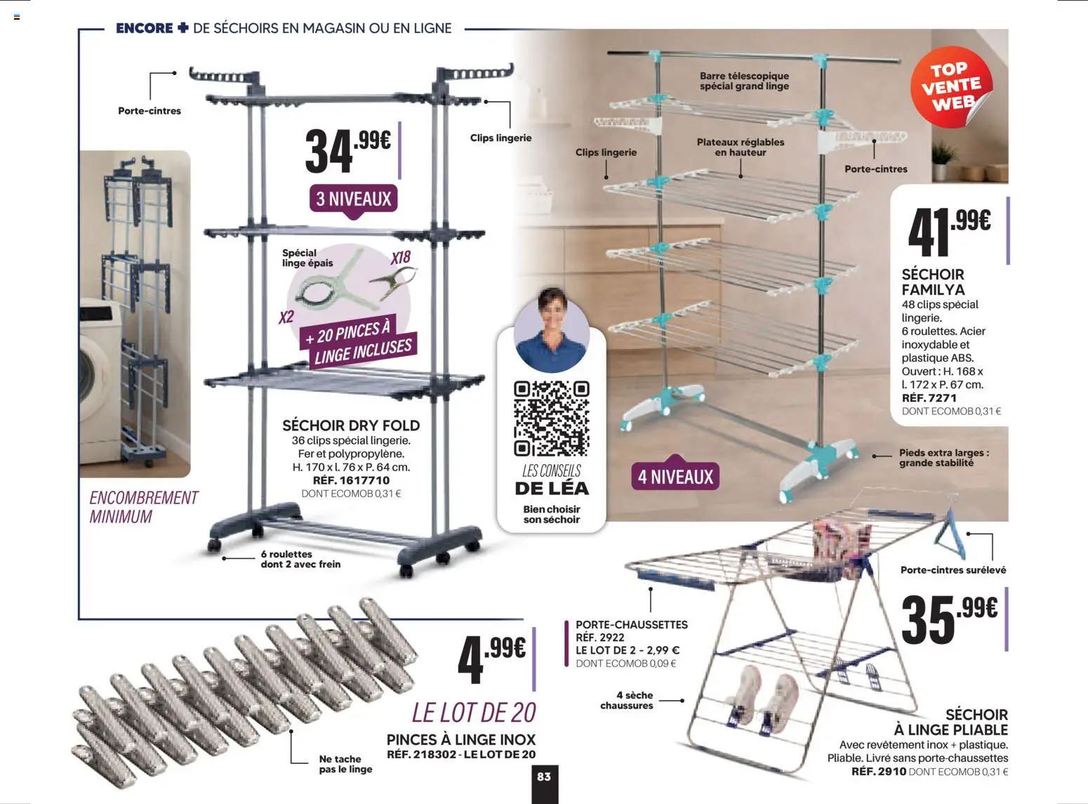 {H1} | Page: 83 | Produits: Pinces, Séchoir, Livre