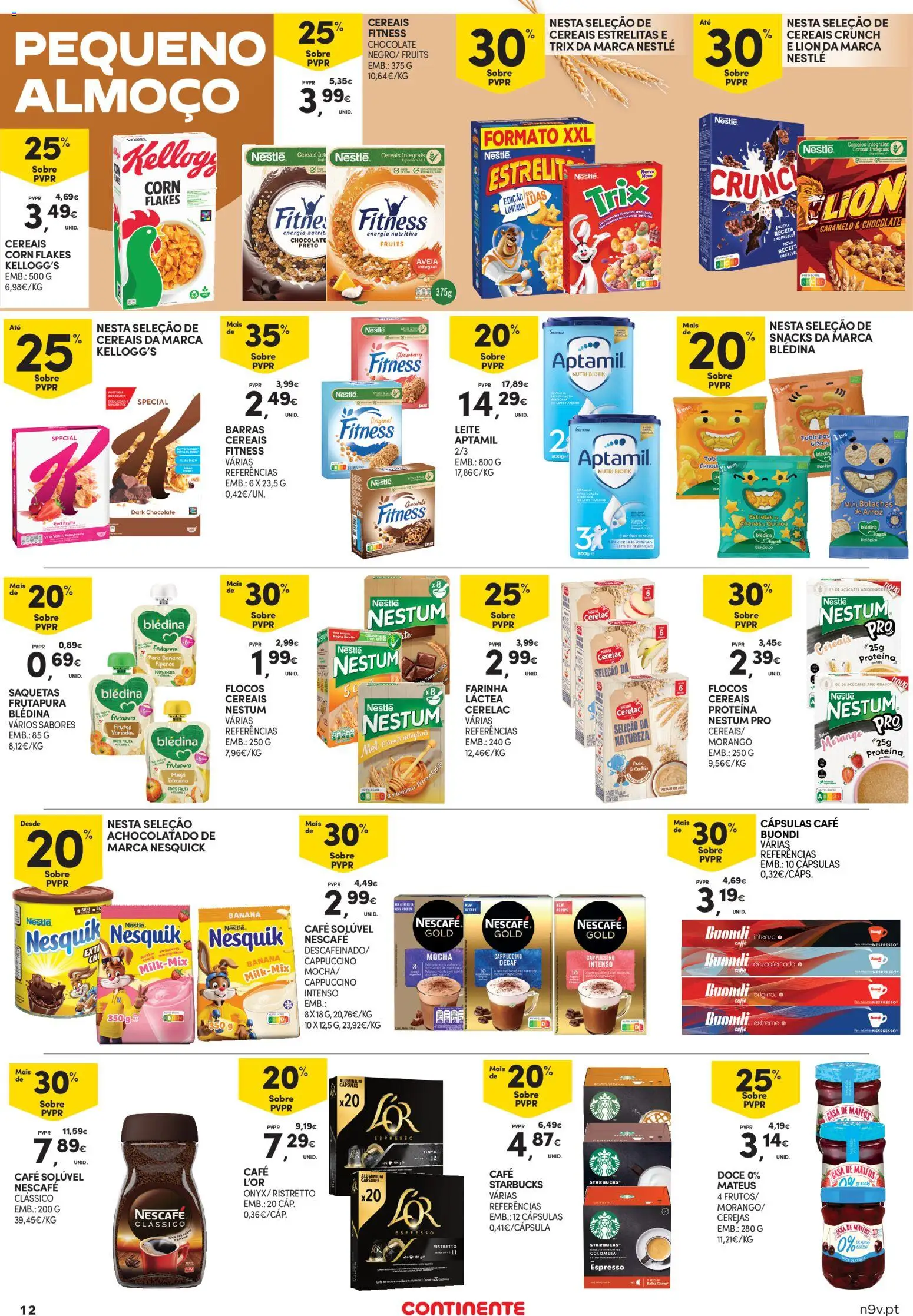 Continente - Açores │ válido de 13.11.2025 | Página: 12 | Produtos: Cafe buondi, Nespresso, Chocolate, Arroz
