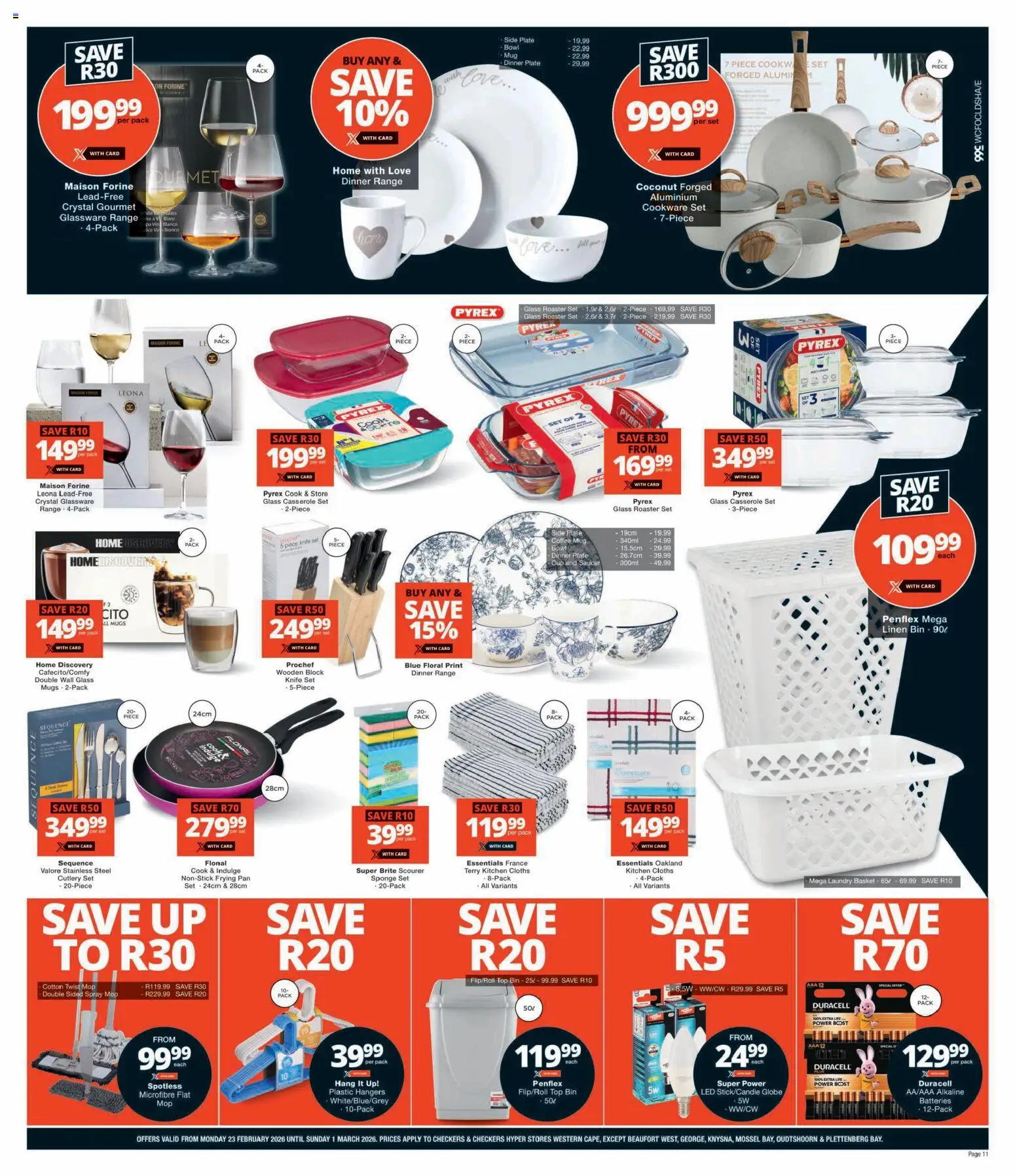 New Checkers catalogue – valid from 23.02.2026 | Page: 11 | Products: Globe, Bowl, Basket, Cookware
