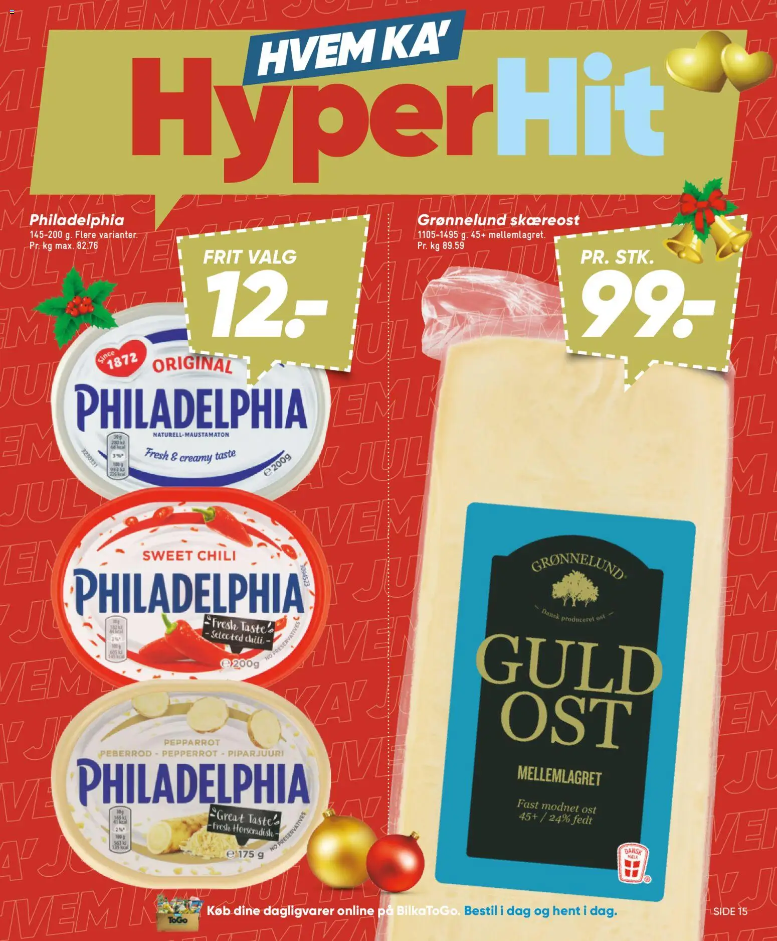 Bilka tilbudsavis – gyldig fra 12.12.2025 | Side: 15 | Produkter: Ost, Peberrod