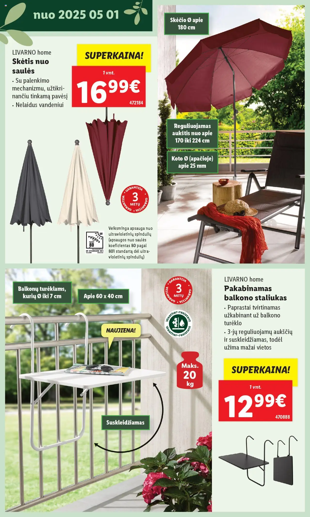 LIDL leidinys - Švenčiame sodą│galioja nuo 12.05.2025 | Puslapis: 38 | Prekių: Skėtis