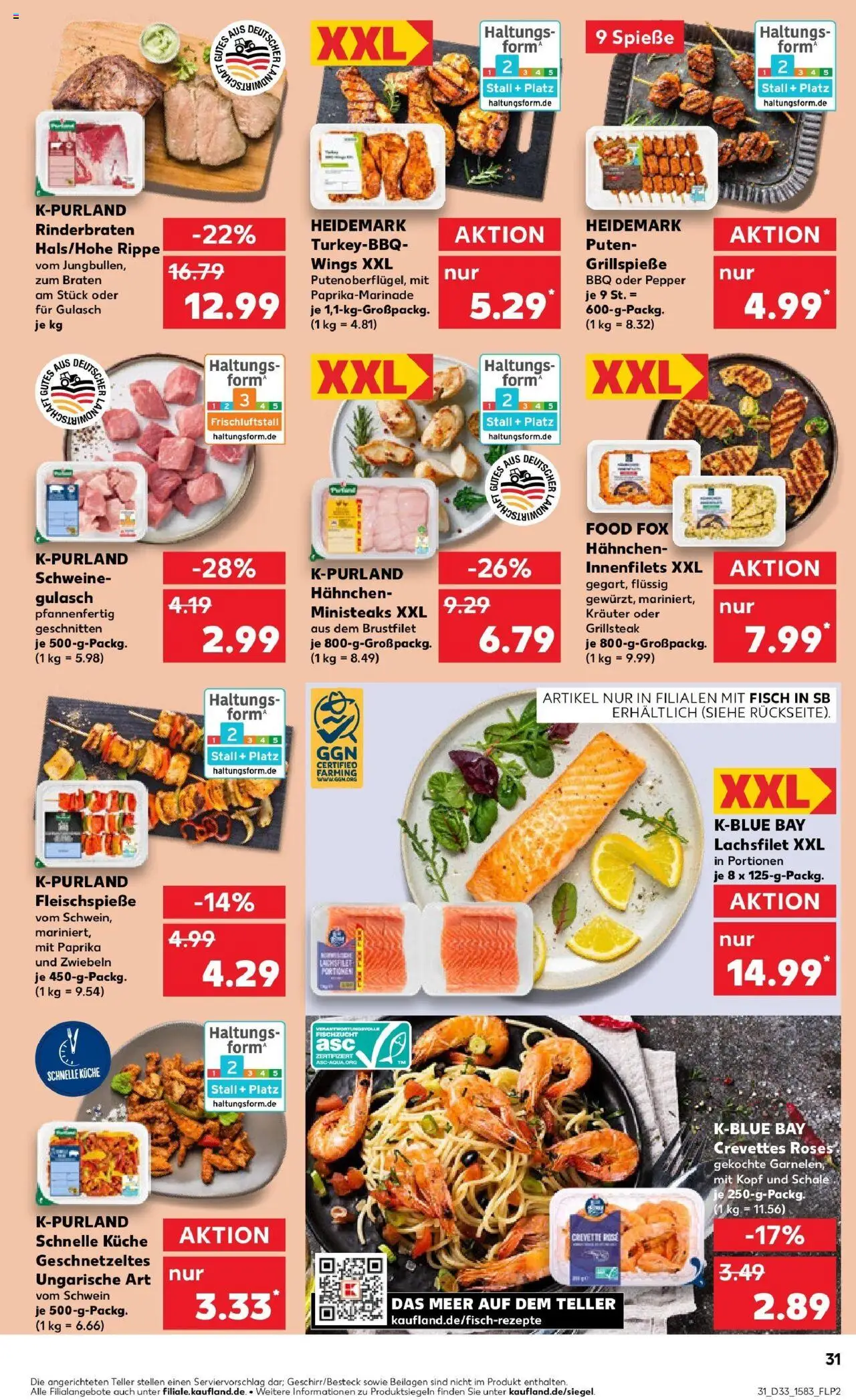 Kaufland prospekt Eschwege	 - gültig ab dem 14.08.2025 | Seite: 31 | Produkte: Hahnchen, Küche, Spieße, Zwiebeln
