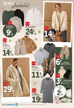 Pré-visualização E.Leclerc - Folheto Natal válido de 04.11.2025 | Página: 26 | Produtos: Luvas, Casaco, Camisola, Gorro