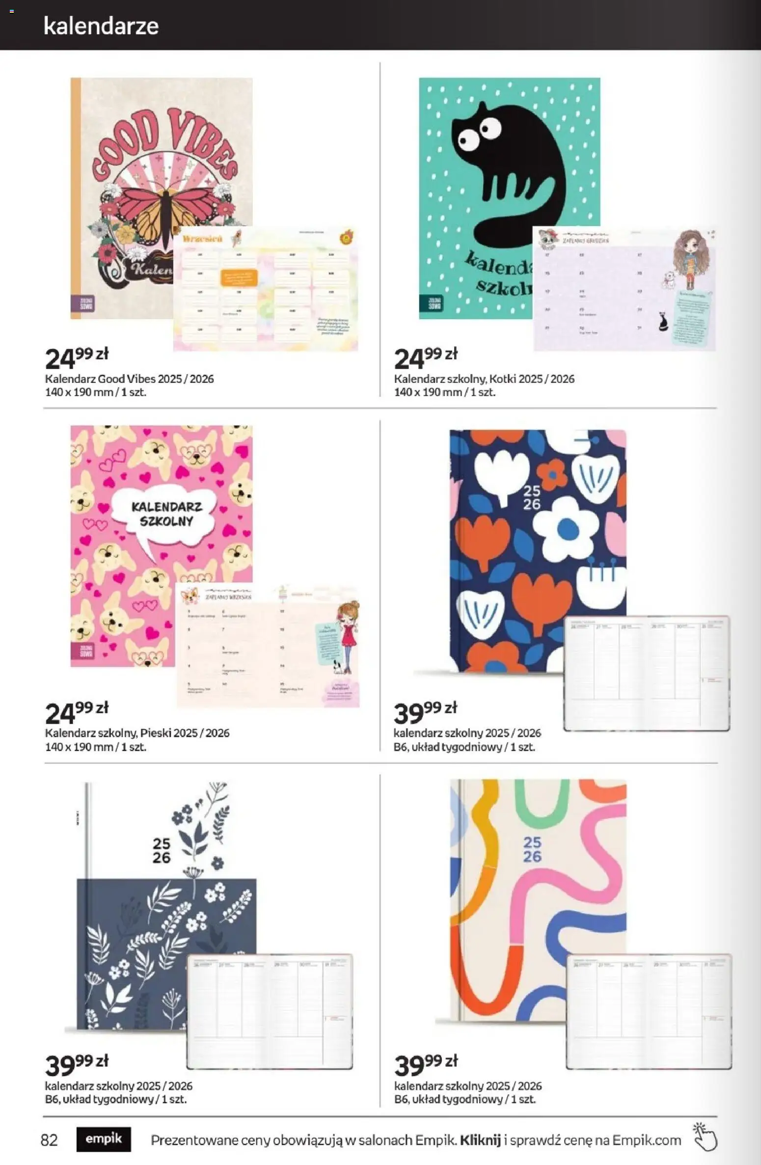 Empik promocje od 25.02.2026 | Strona: 82 | Produkty: Kalendarz, Kalendarz szkolny