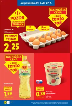 Lidl leták │ platný od 21.07.2025 | Strana: 6 | Produkty: Jogurt, Vajcia, Olej, Slnečnicový olej