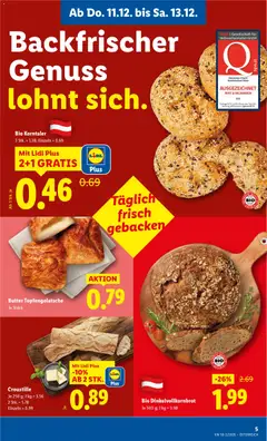 Lidl Flugblatt ab 11.12.2025 gültig | Seite: 7 | Produkte: Butter, Brot