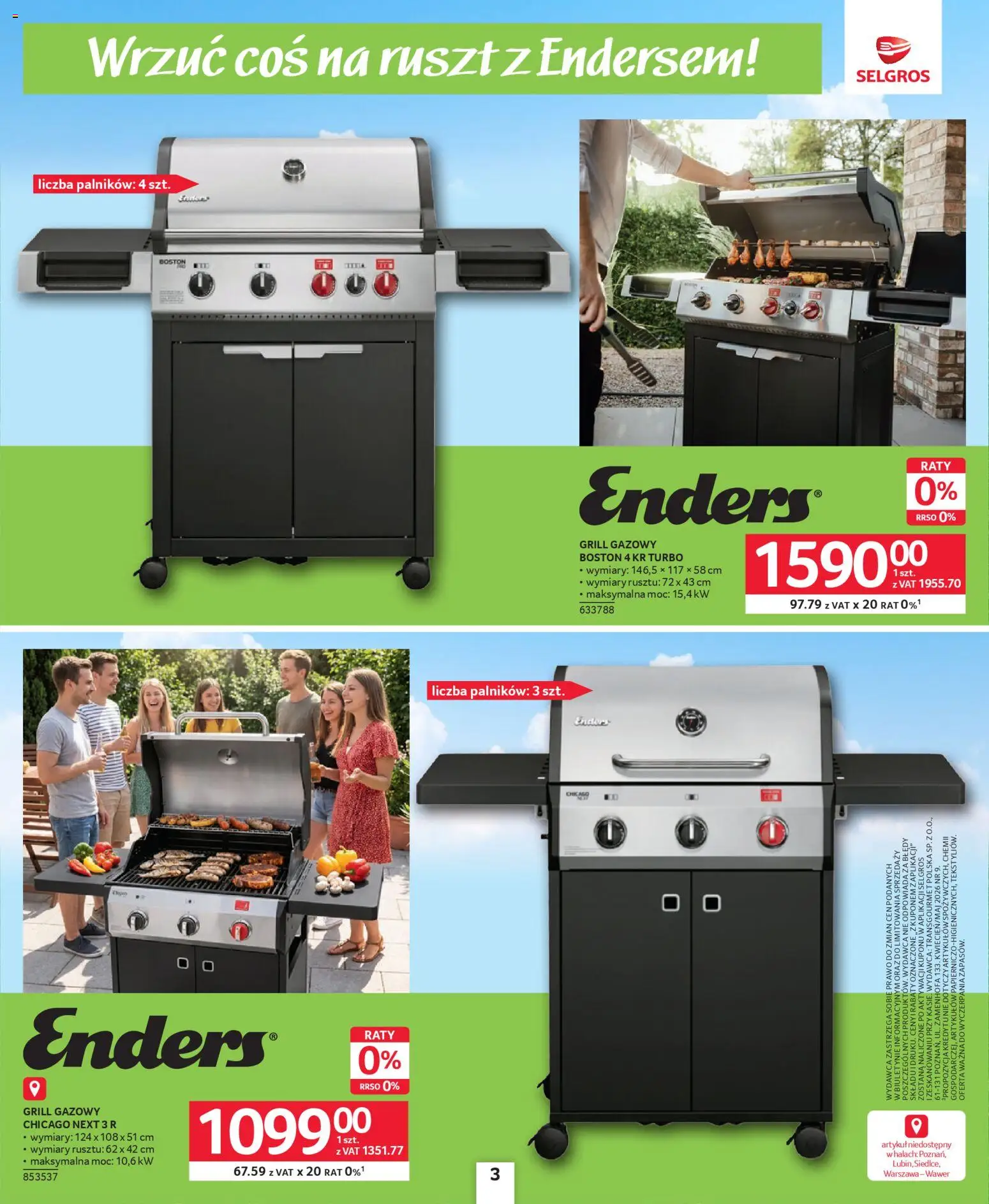 Selgros cash&carry gazetka - Majówka czas start od 23.04.2026 | Strona: 3 | Produkty: Grill, Grill gazowy, Ruszt