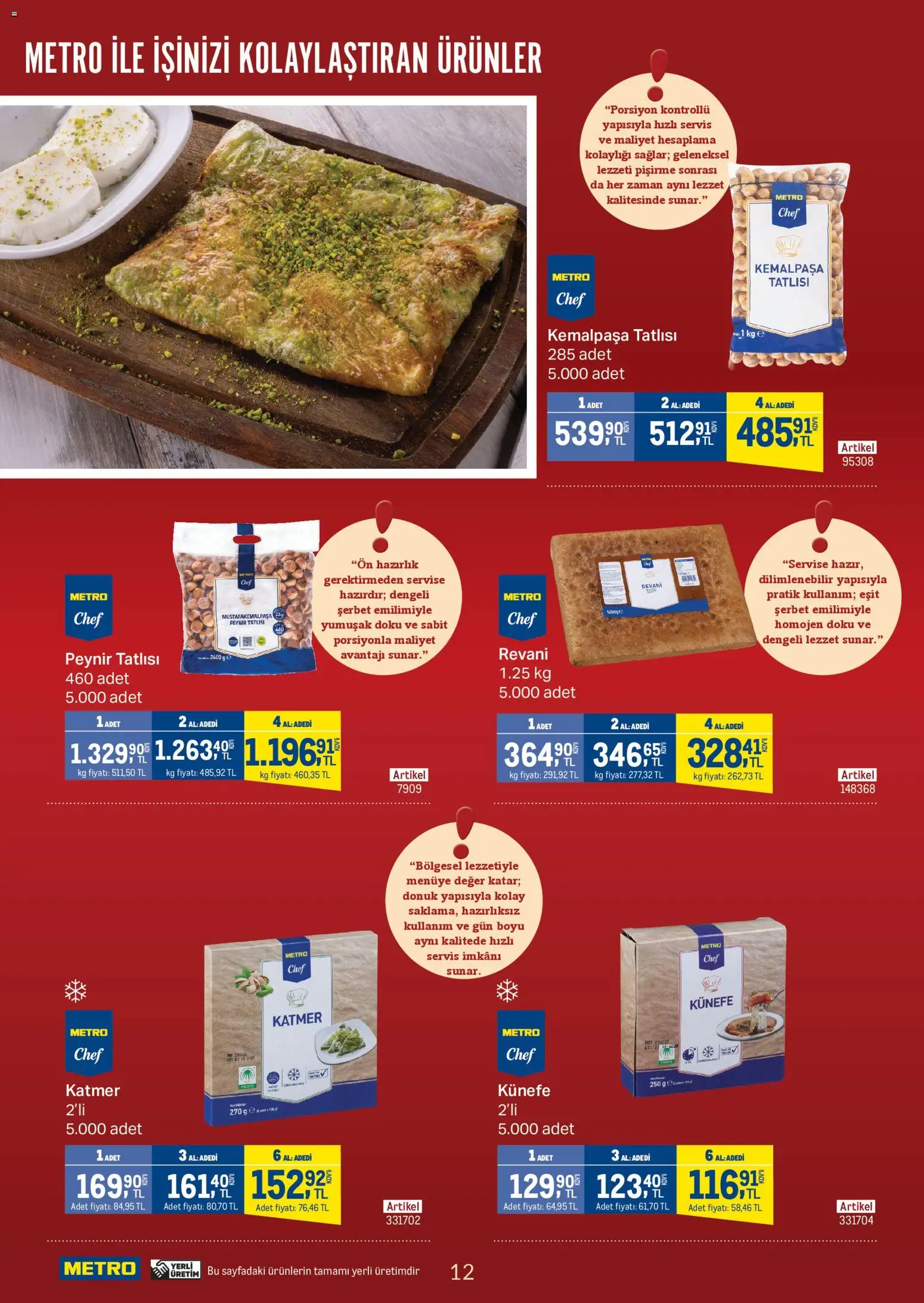 Metro - Kebap Restoranları - 04.03.2026 tarihinden itibaren geçerlidir | Sayfa: 12 | Ürünler: Peynir