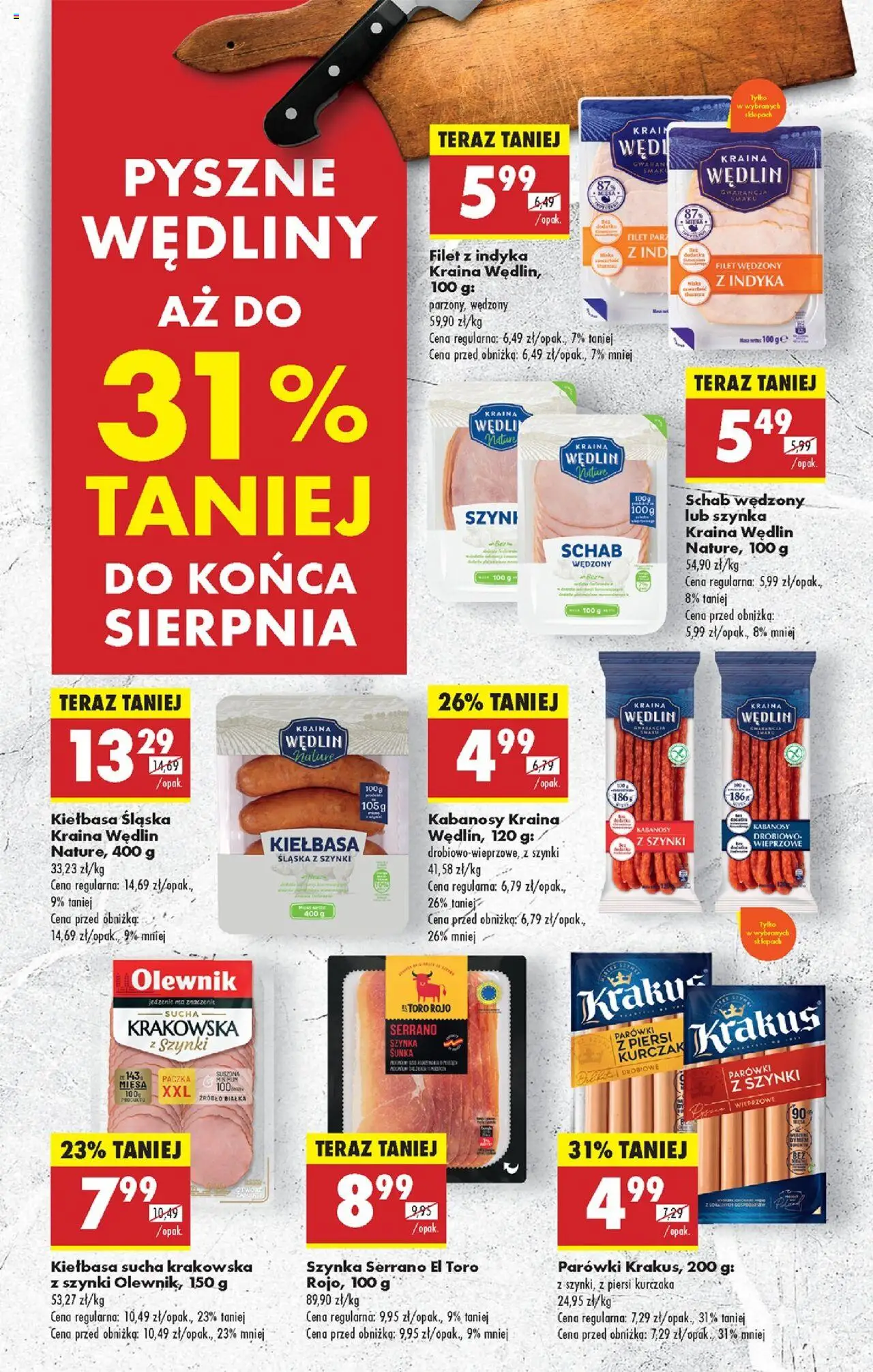 Biedronka gazetka - Oferta w tym tygodniu od 14.08.2025 | Strona: 49 | Produkty: Kiełbasa, Piersi, Parówki, Szynka