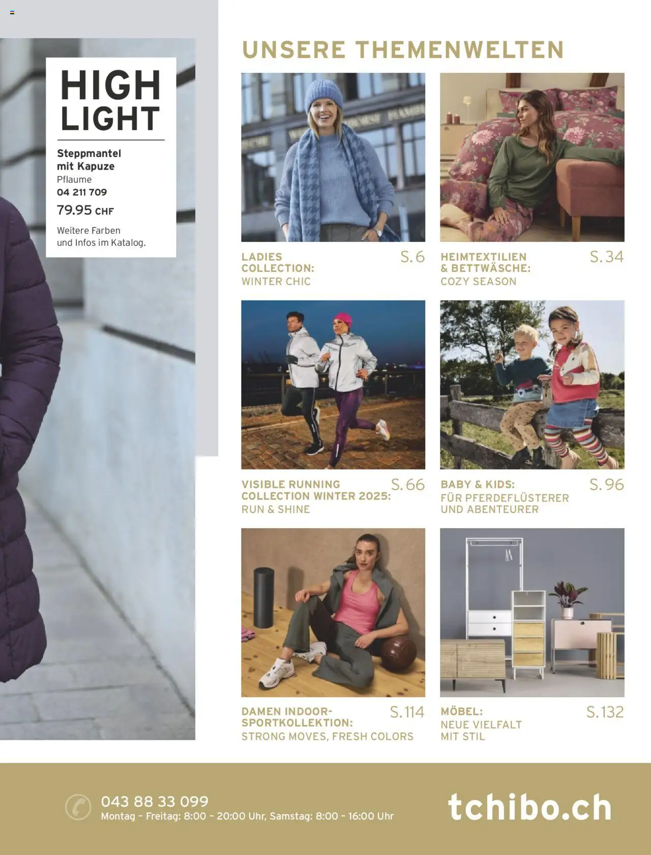 Tchibo Aktionen – gültig ab 10.10.2025 | Seite: 3 | Produkte: Uhr, Bettwäsche, Steppmantel