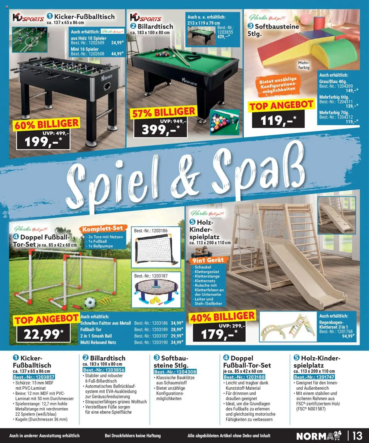 Norma Bestellmagazin  gültig ab 01.10.2025 | Seite: 13 | Produkte: Spiel