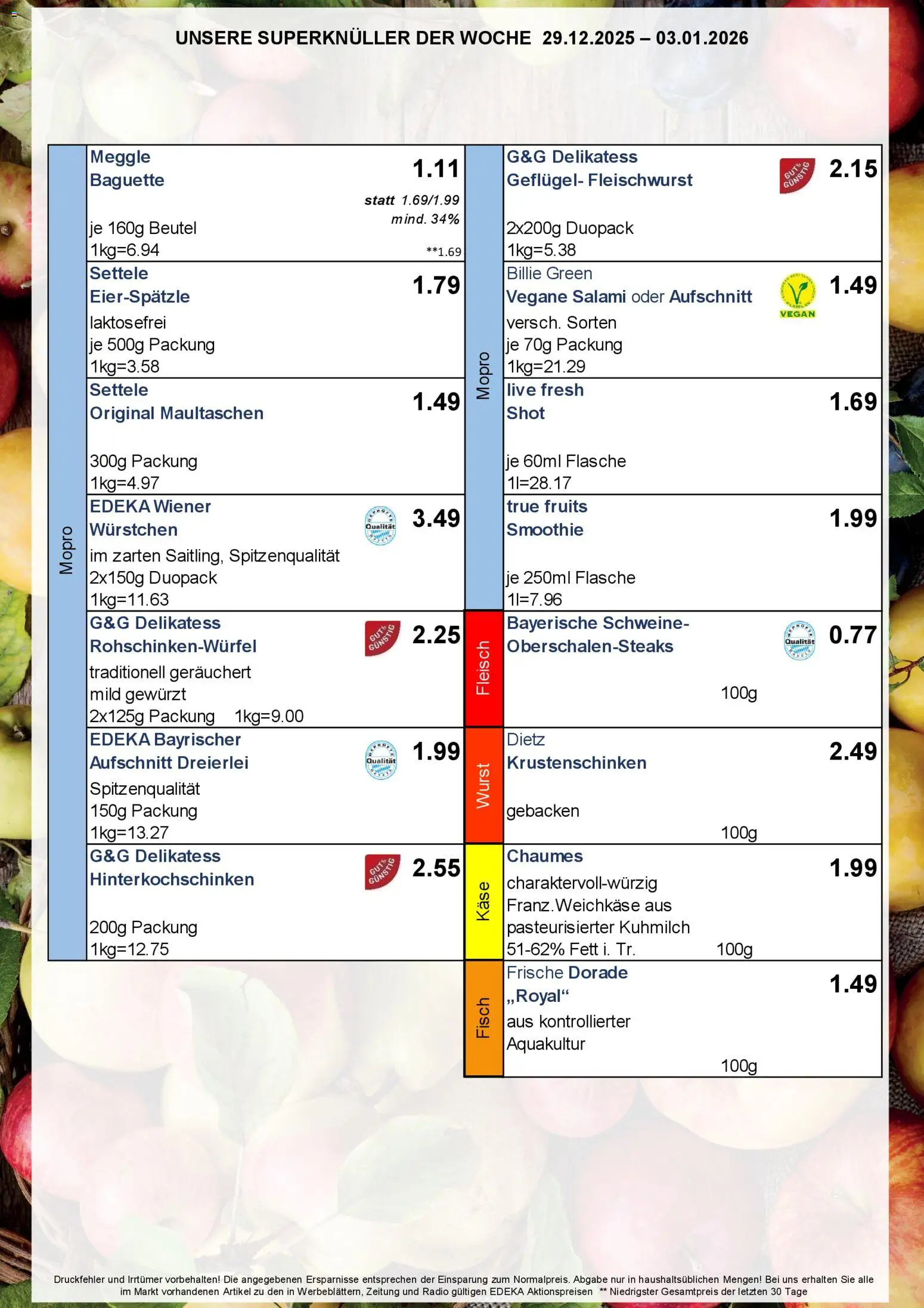 Simmel - Bayern – gültig ab 29.12.2025 | Seite: 7 | Produkte: Dorade, Baguette, Wurst, Salami