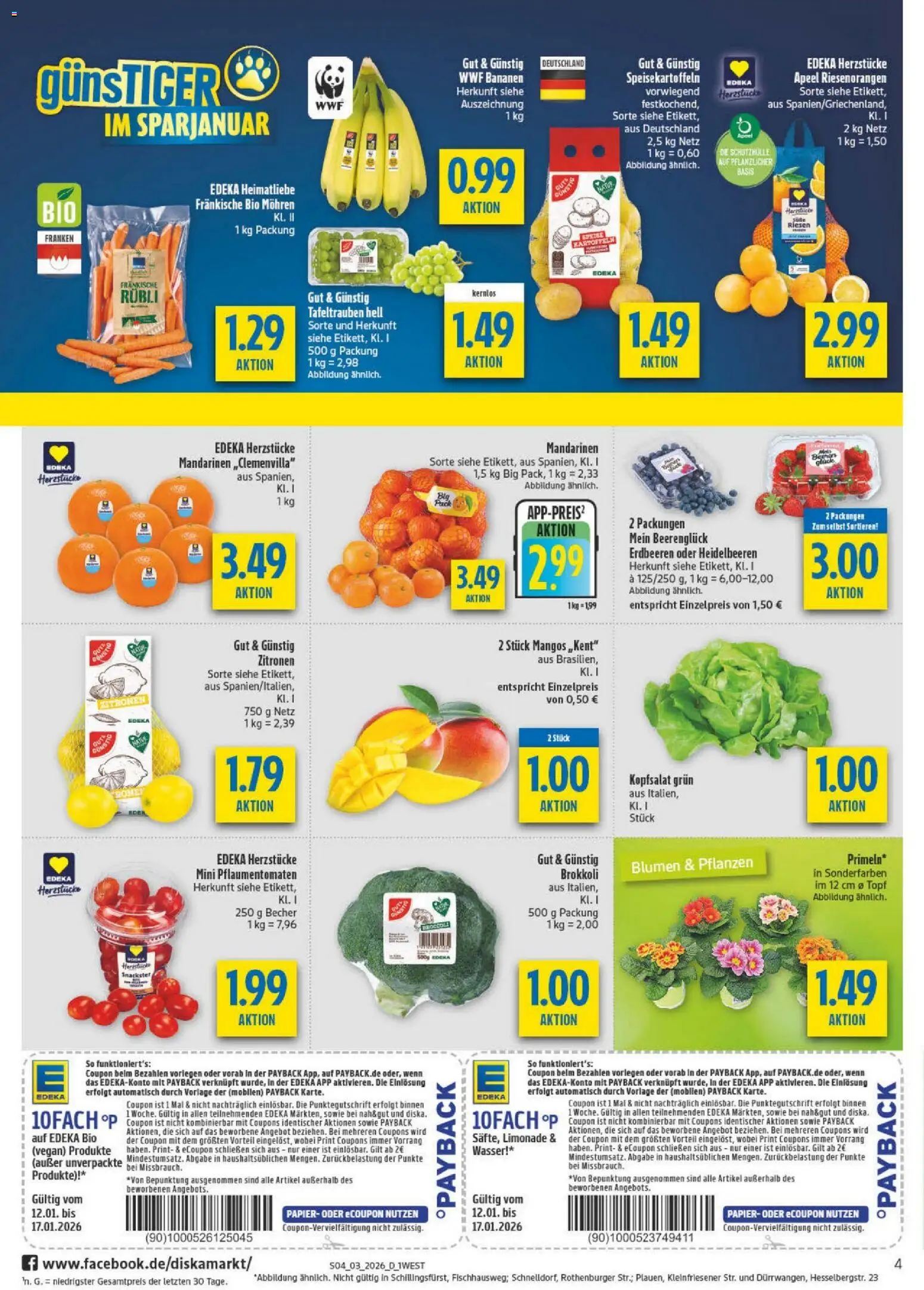 Diska - Diska Angebote Bayern KW03 – gültig ab 12.01.2026 | Seite: 4 | Produkte: Limonade, Heidelbeeren, Brokkoli, Zitronen