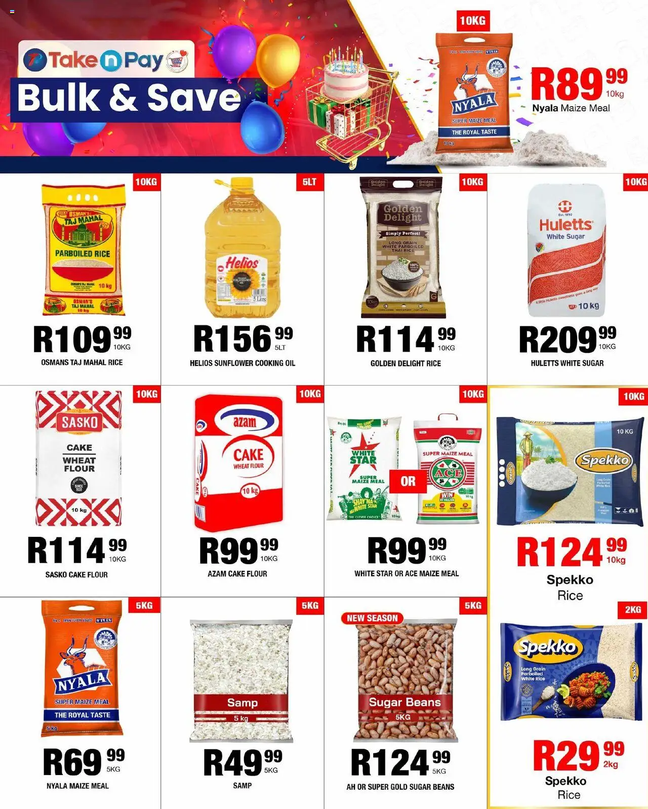 New Take n Pay catalogue – valid from 13.10.2025 | Page: 11 | Products: Cake, Flour, Beans, Maize meal