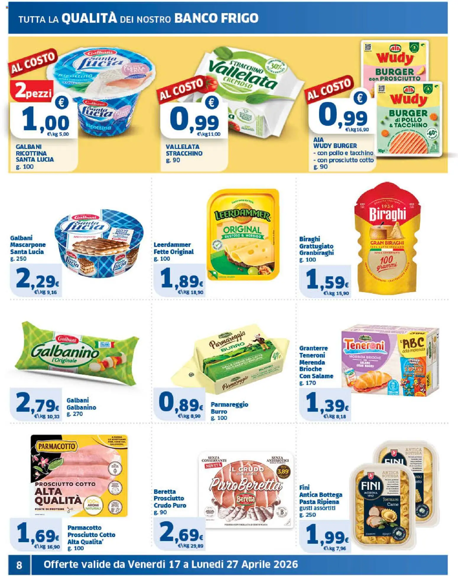 Volantino SIGMA del 17.04.2026 | Pagina: 8 | Prodotti: Salame, Tacchino, Prosciutto, Burro