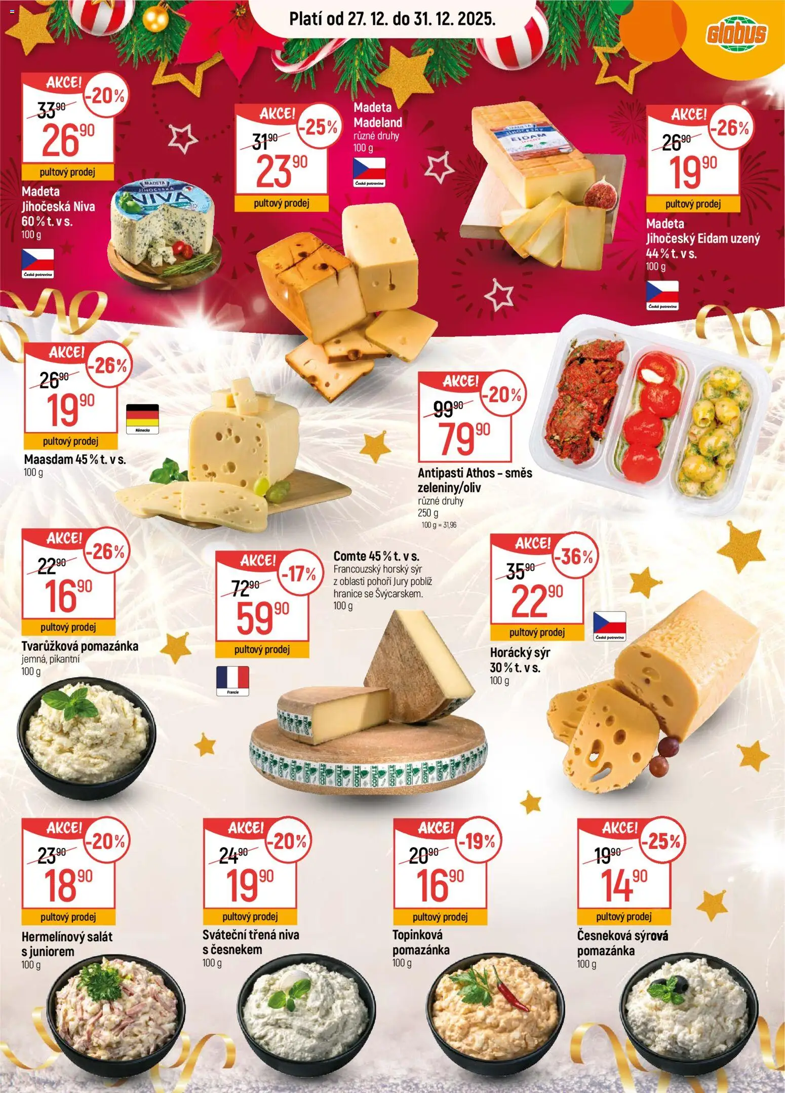 Globus leták - Chomutov od 27.12.2025 | Strana: 8 | Produkty: Globus, Sýr, Salát, Niva