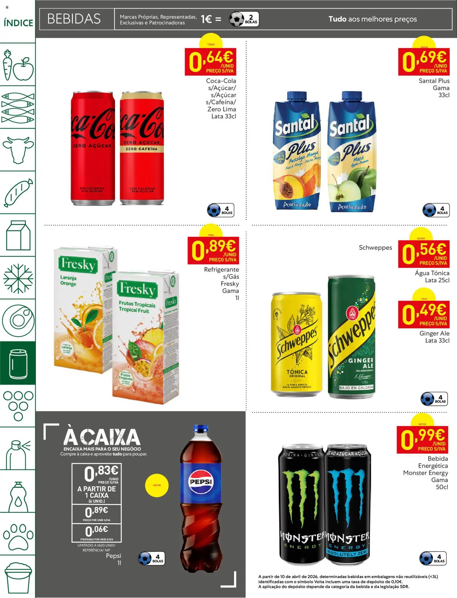 Recheio - Bons Negócios Madeira │ válido de 28.04.2026 | Página: 34 | Produtos: Agua, Refrigerante, Caixa, Maça