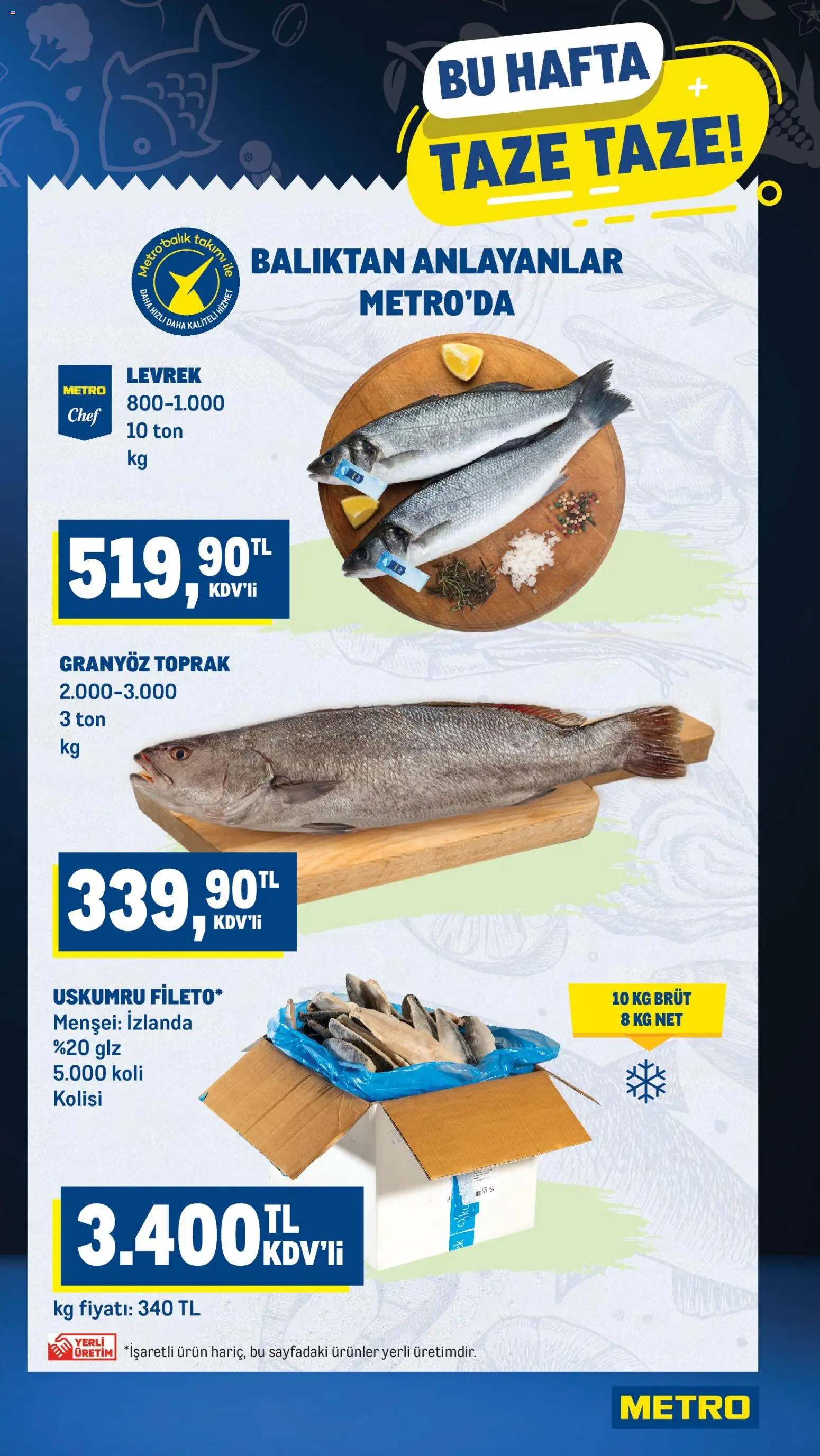 Metro Katalog - 10.12.2025 tarihinden itibaren geçerlidir | Sayfa: 7 | Ürünler: Balık, Levrek