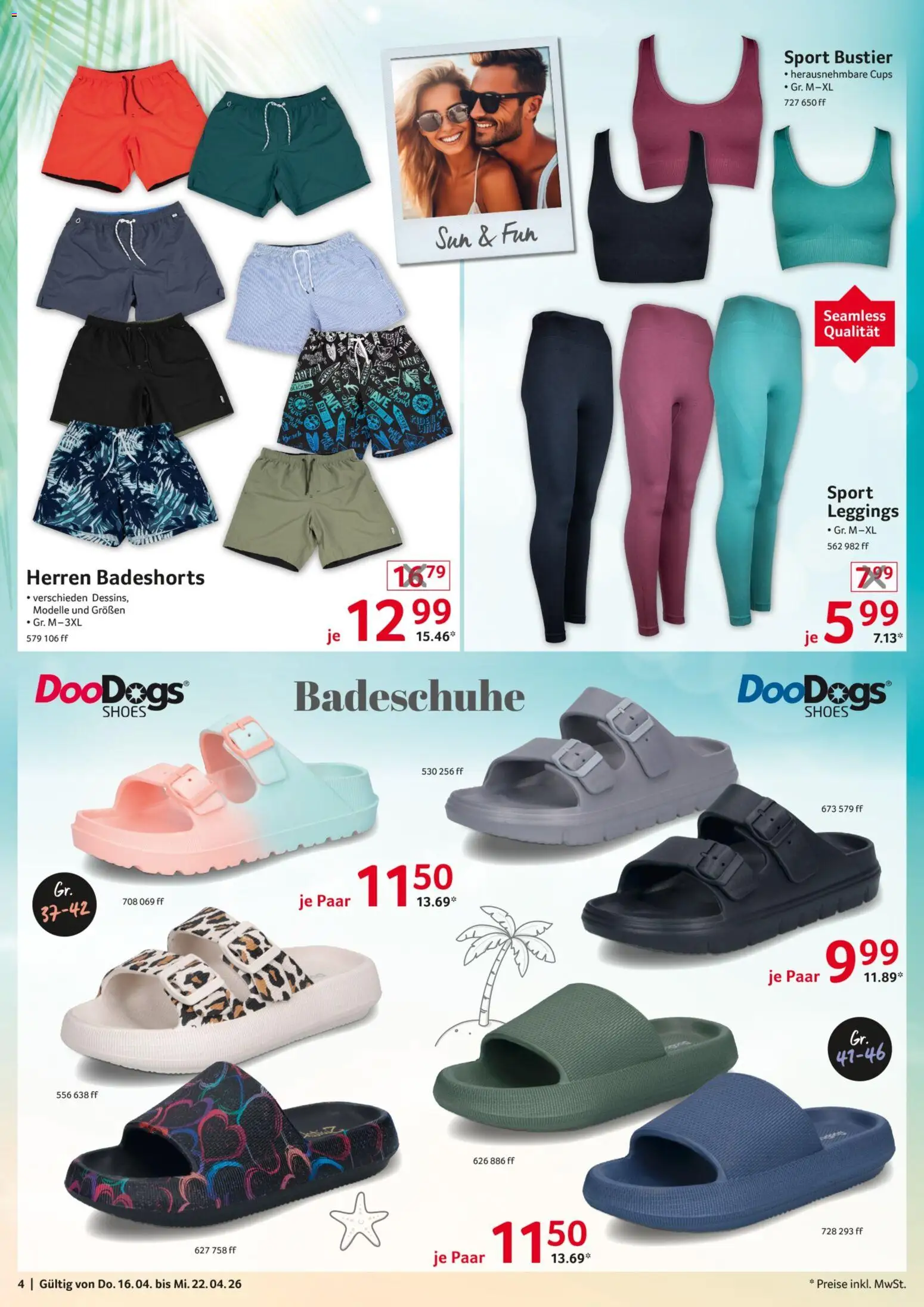 Selgros Non Food – gültig ab 16.04.2026 | Seite: 4 | Produkte: Badeshorts, Leggings