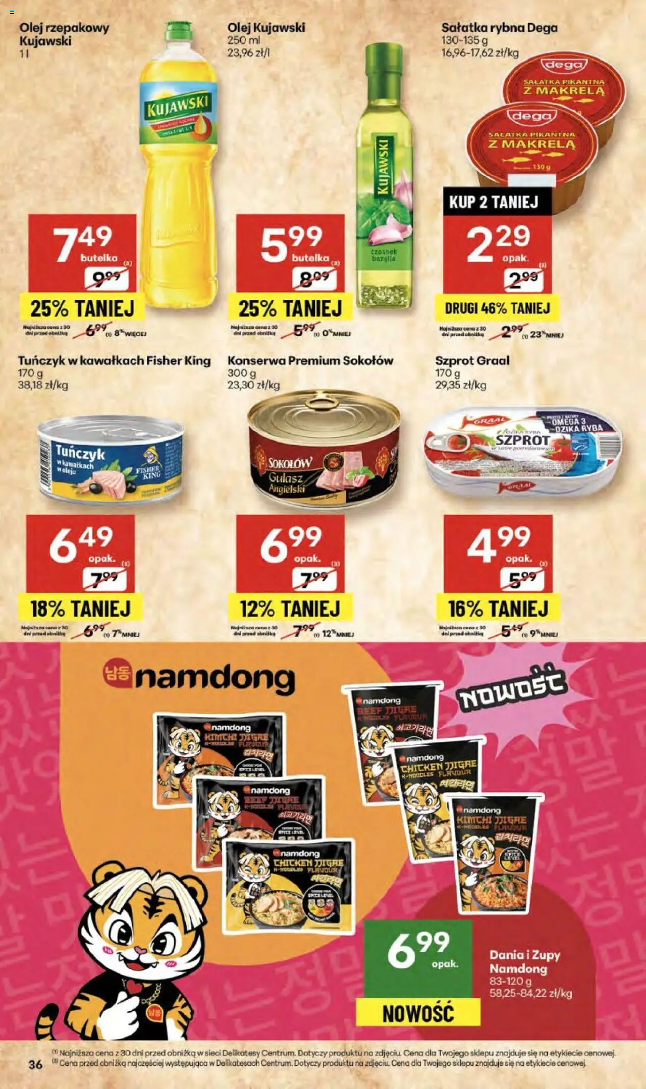 Delikatesy Centrum Gazetka - Sklepy Własne od 18.09.2025 | Strona: 36 | Produkty: Olej rzepakowy, Delikatesy, Gulasz angielski, Gulasz