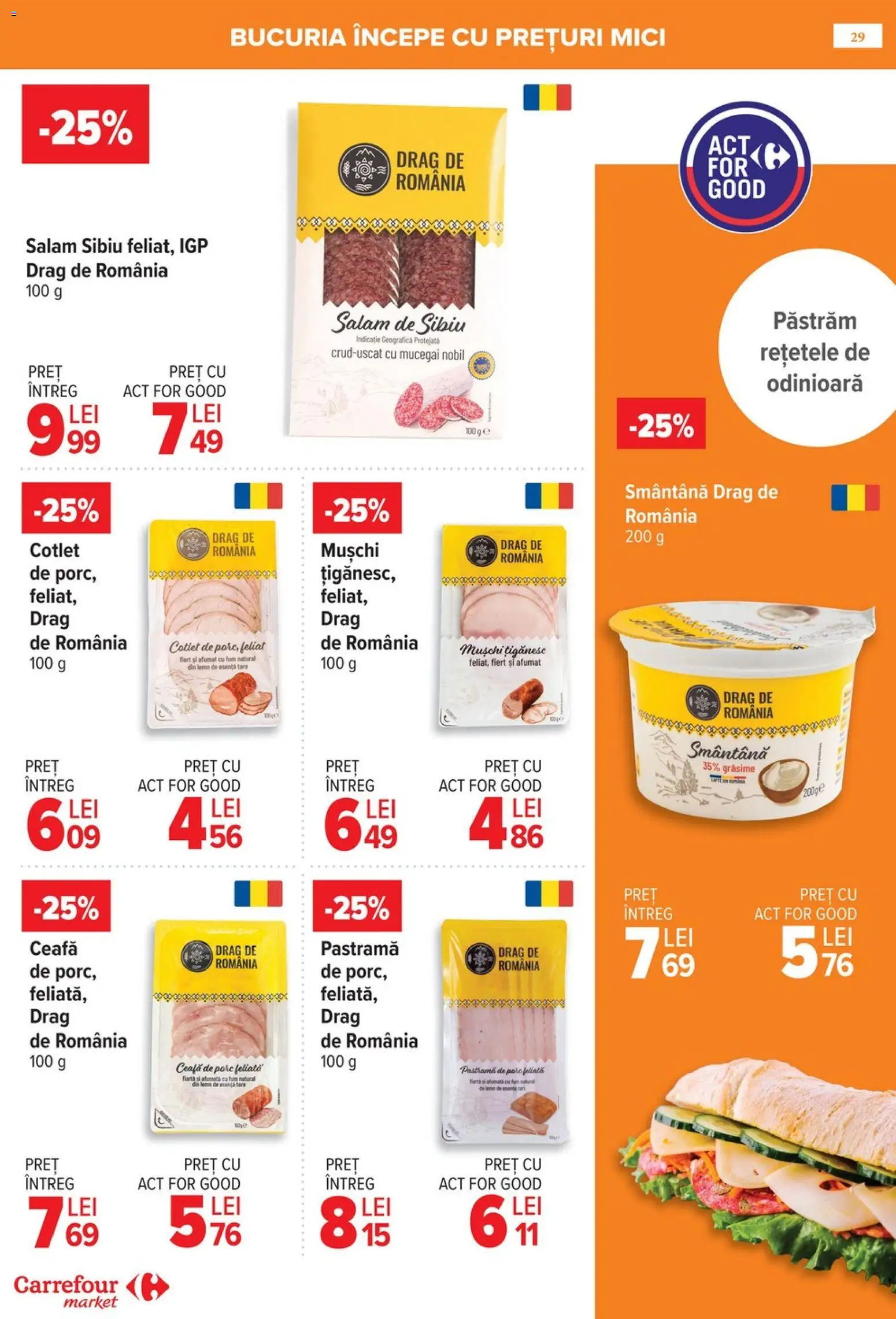 Noul catalog Carrefour – valabil de la 21.01.2026 | Pagină: 29 | Produse: Lait de coco, Mici, Salam, Smântână