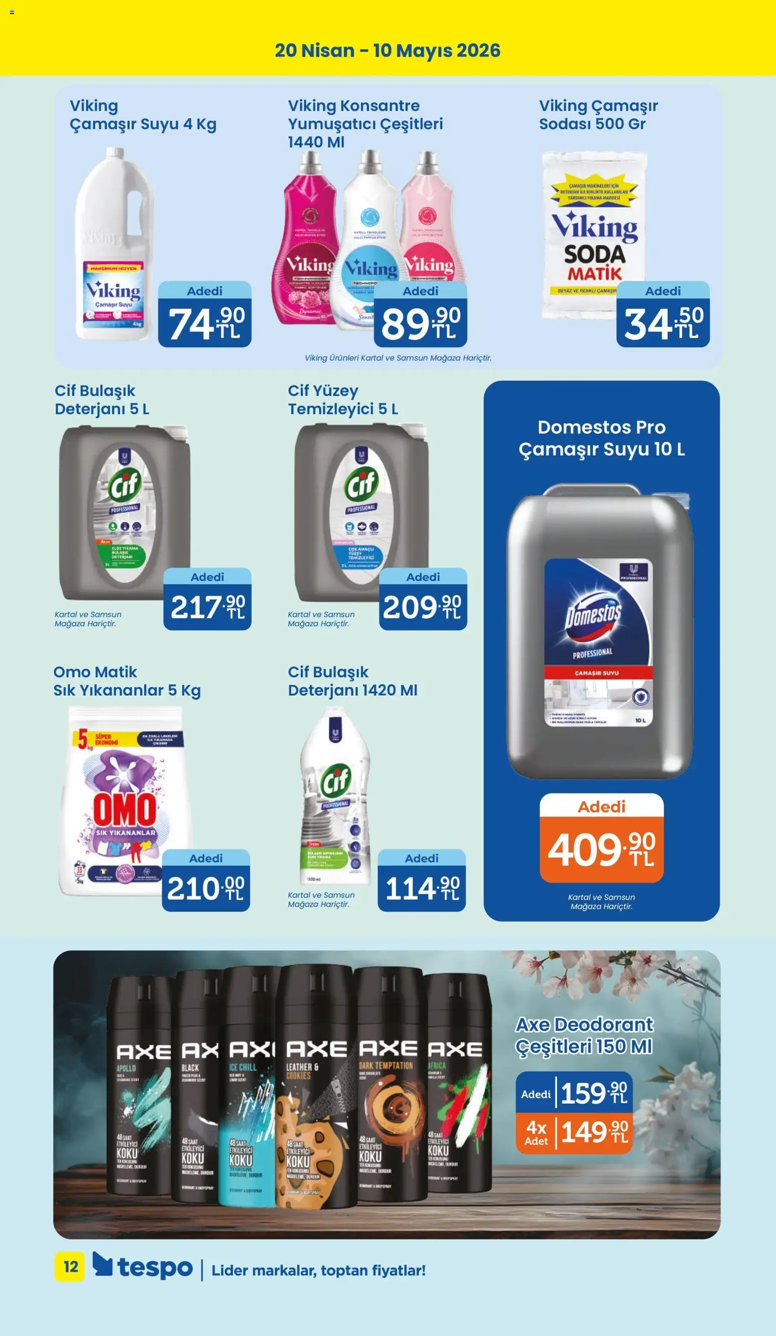Tespo Katalog - 20.04.2026 tarihinden itibaren geçerlidir | Sayfa: 12 | Ürünler: Deodorant, Yumuşatıcı, Koku, Saat