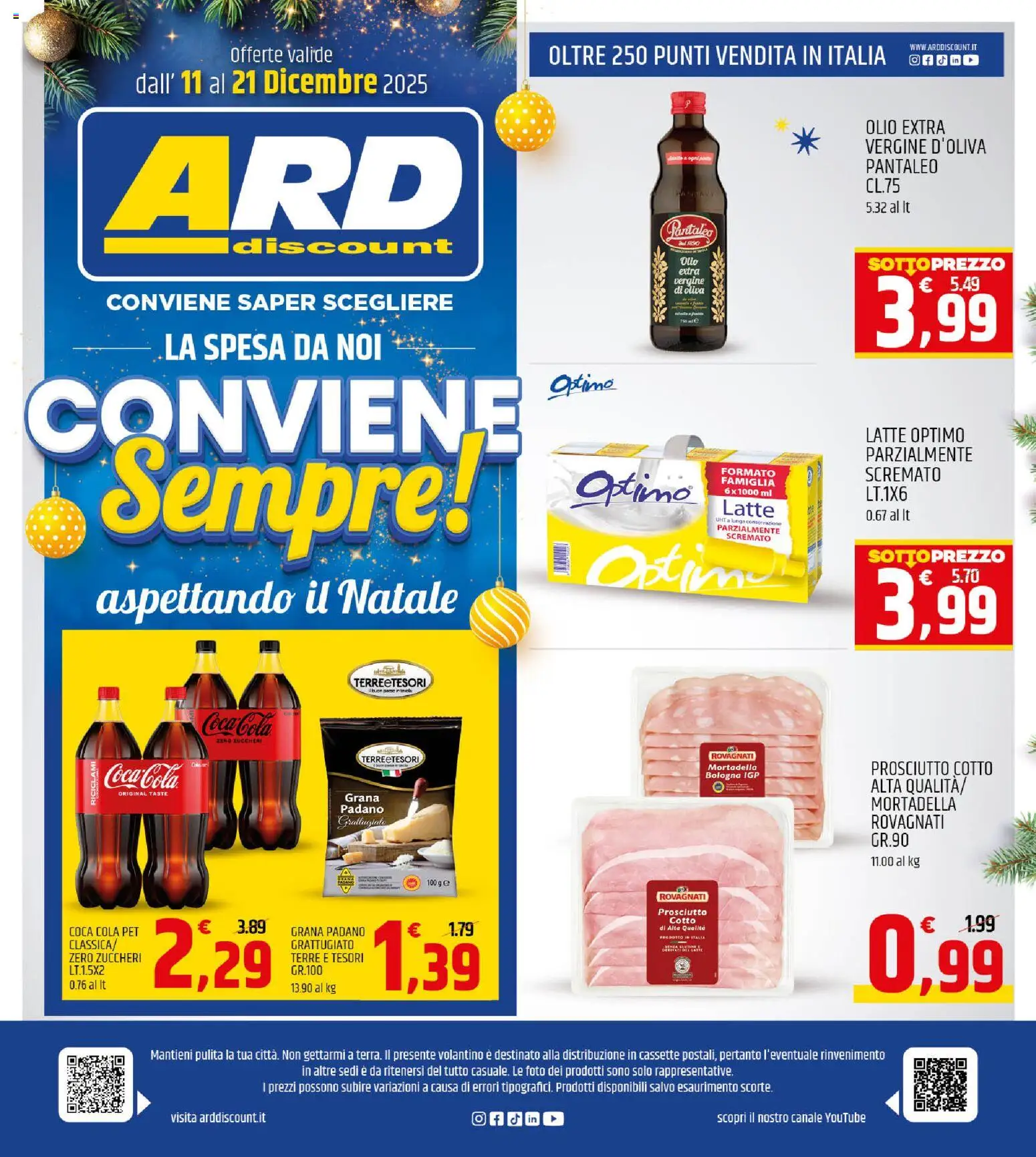 Volantino ARD Discount del 11.12.2025 | Pagina: 32 | Prodotti: Latte, Olio, Mortadella, Olio extra vergine