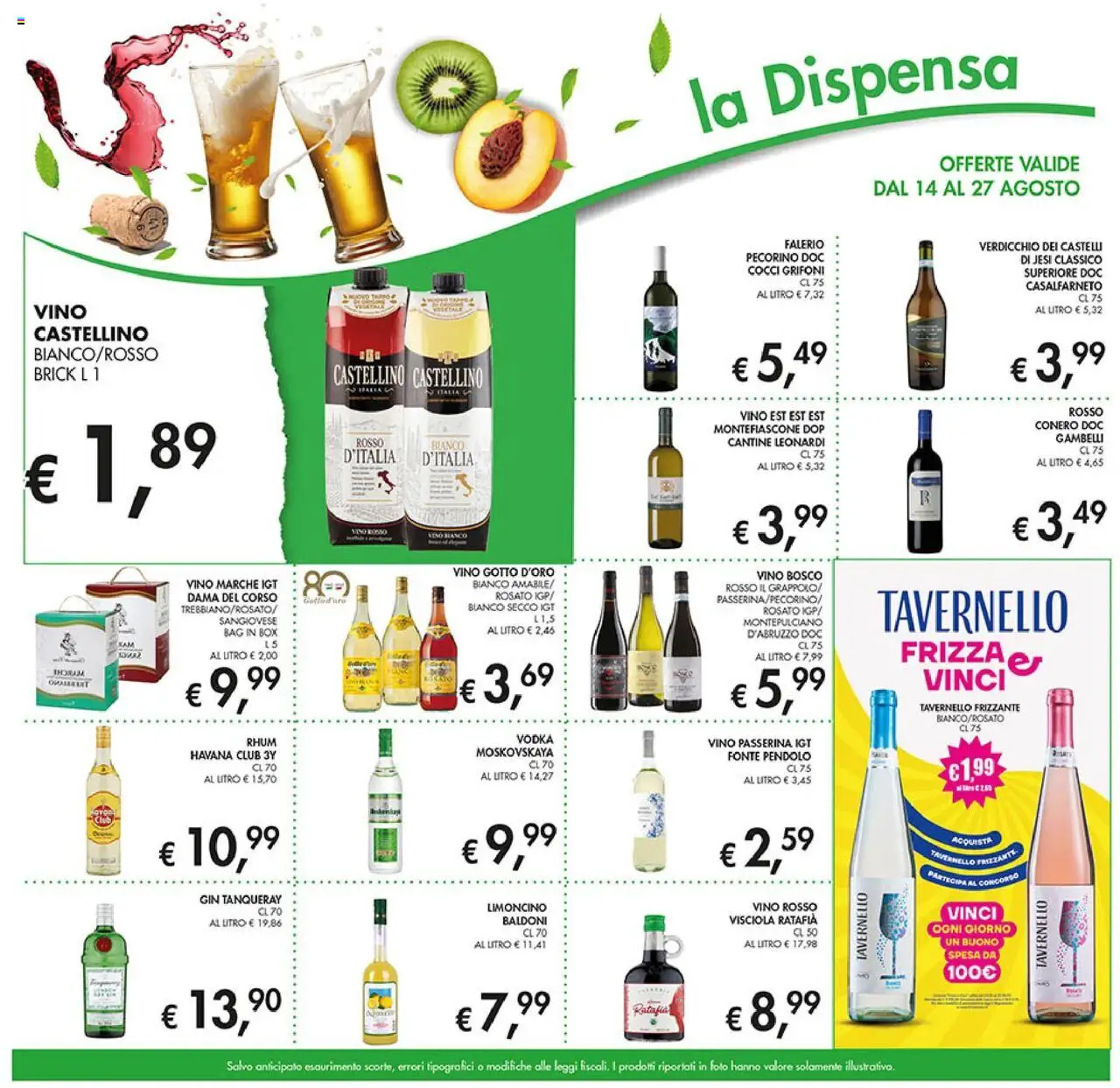 Volantino Coal del 14.08.2025 | Pagina: 14 | Prodotti: Gin, Vodka, Vino, Vino rosso