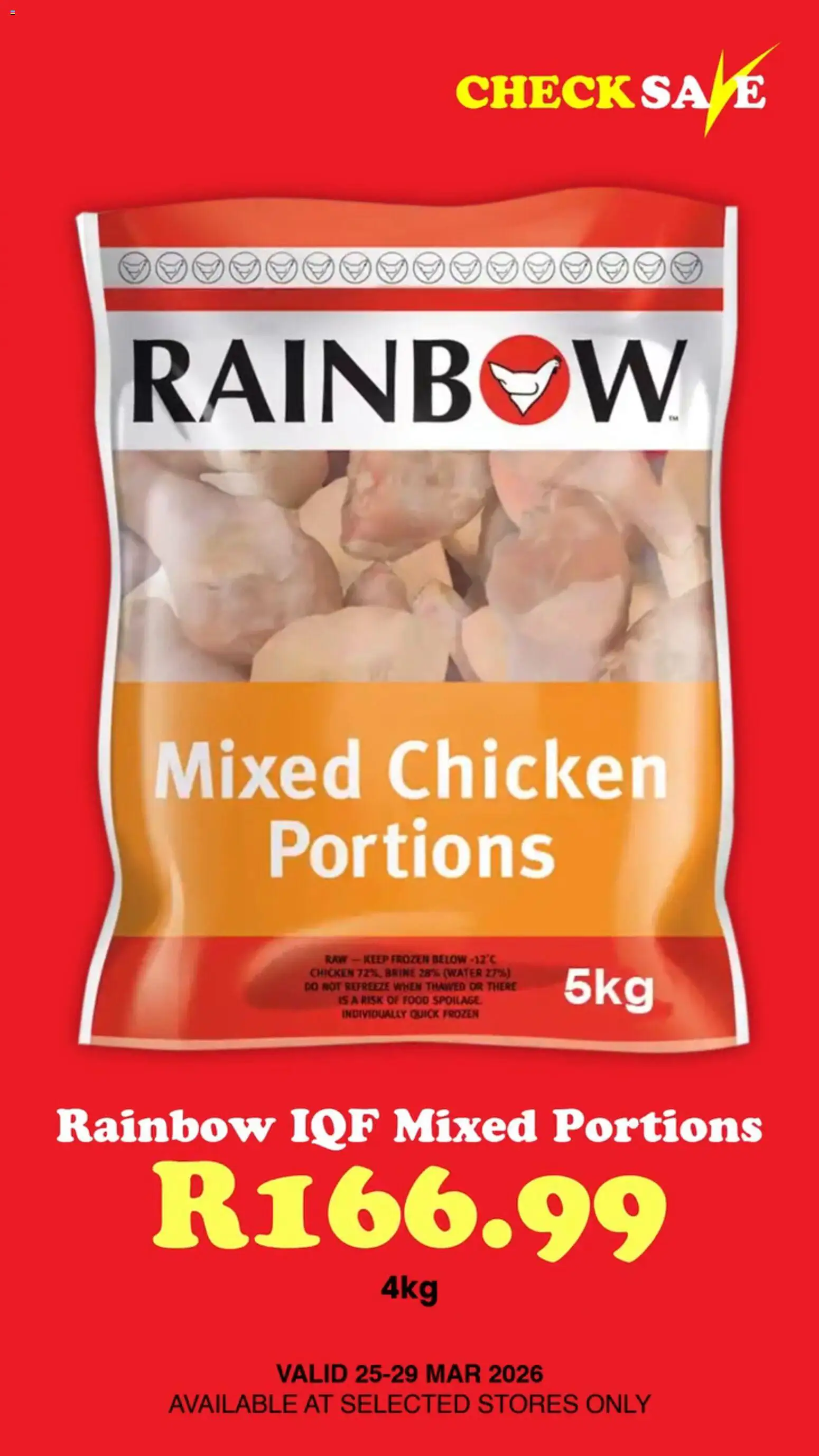 New Check Save catalogue – valid from 25.03.2026 | Page: 8 | Products: Chicken, Water