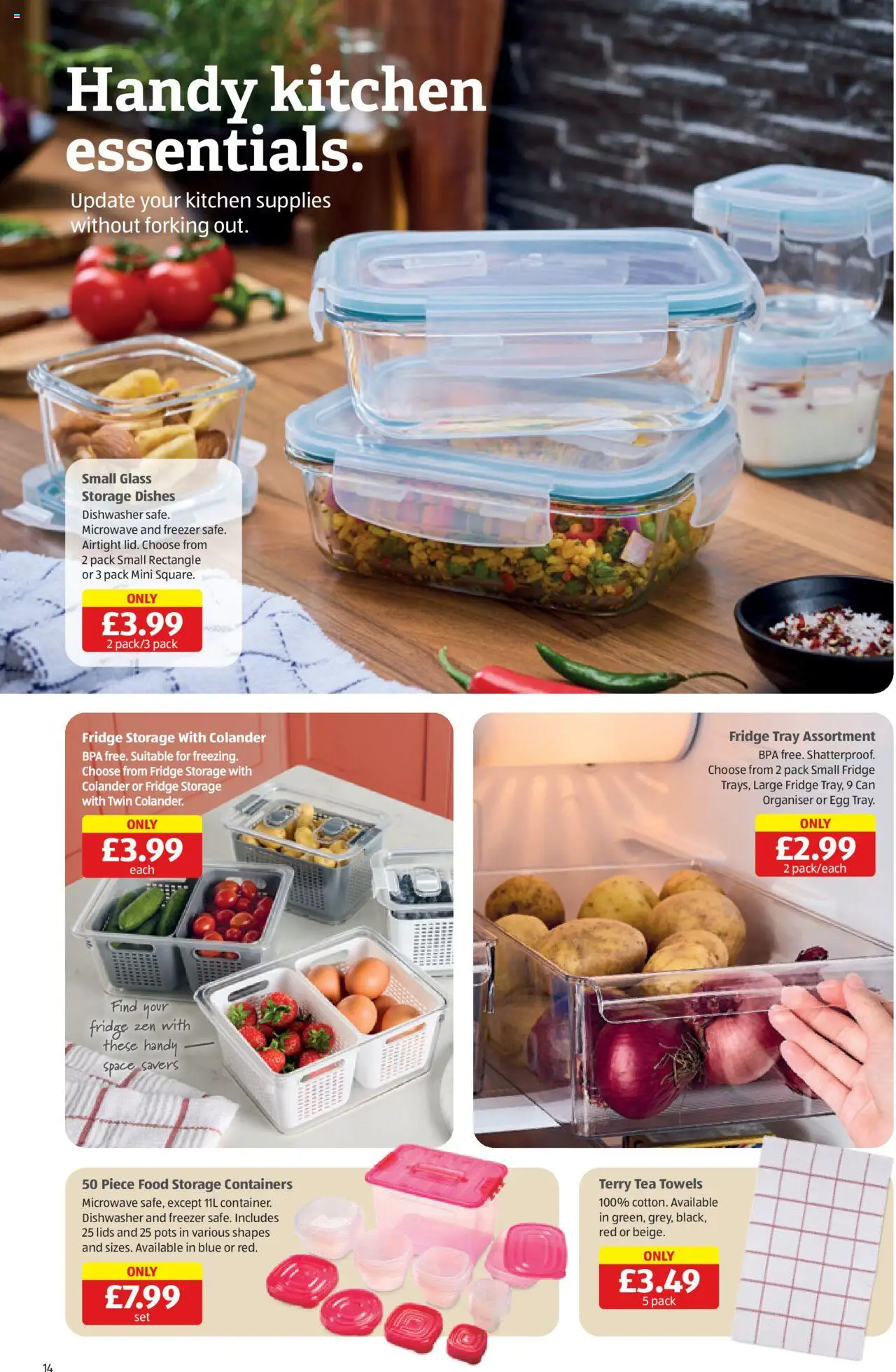  | Page: 14 | Products: Towels, Colander, Tea, Freezer