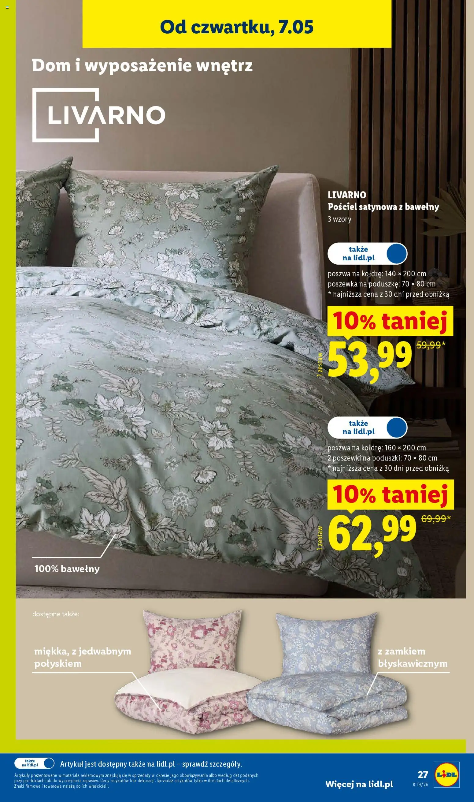 Lidl Katalog od 04.05.2026 | Strona: 27 | Produkty: Pościel, Pościel satynowa