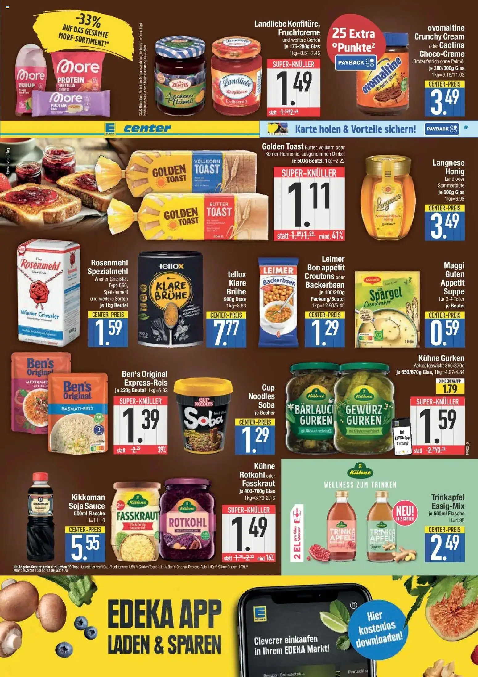 Edeka prospekt Neustadt	 – gültig ab 11.01.2026 | Seite: 9 | Produkte: Butter, Toast, Spargel, Gurken