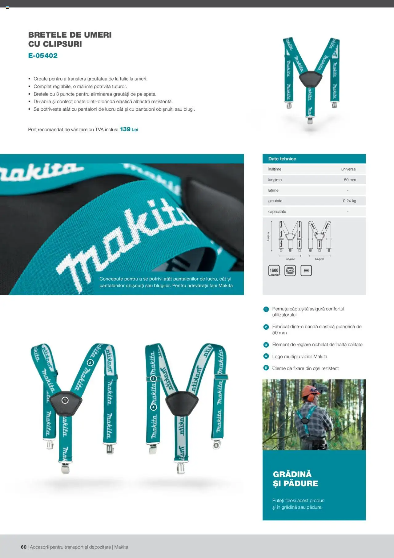 Makita catalog - Accesorii pentru transport si depozitare   – valabil de la 06.09.2021 | Pagină: 60