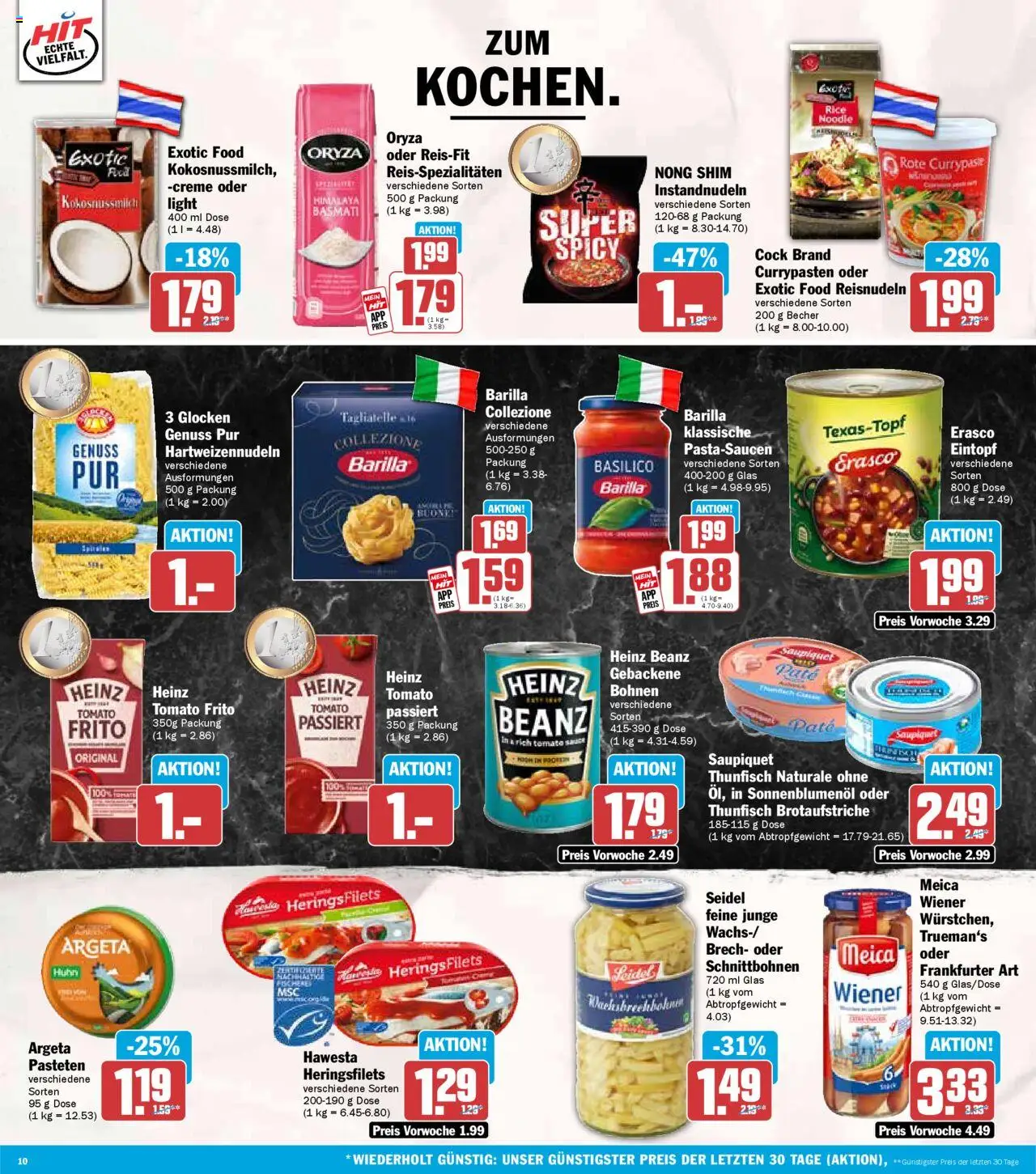 HIT - Hessen - gültig ab dem 18.08.2025 | Seite: 10 | Produkte: Barilla, Thunfisch, Sonnenblumenol, Meica