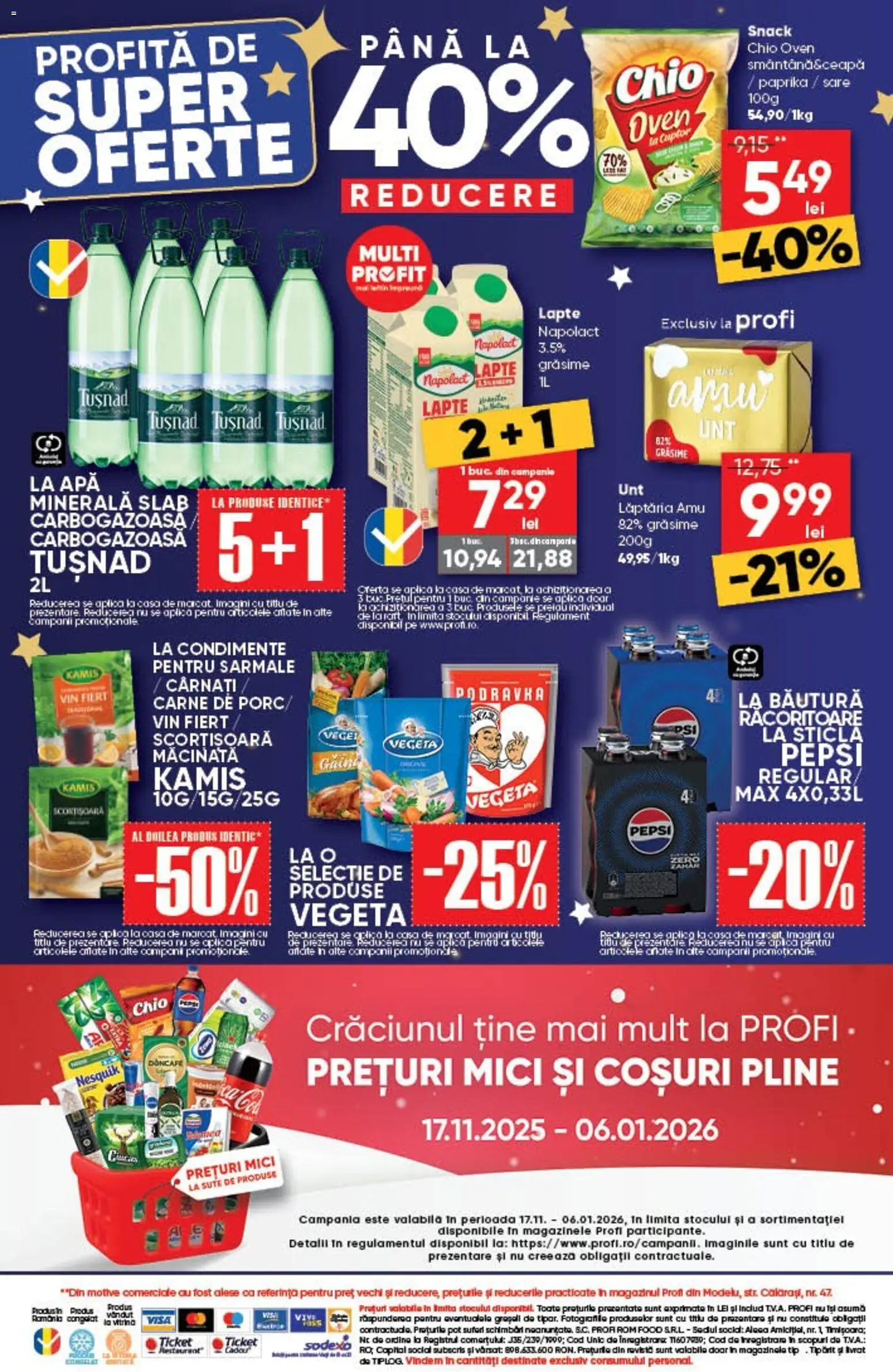 Noul catalog Profi – valabil de la 26.12.2025 | Pagină: 13 | Produse: Lapte, Apă, Sare, Cârnați
