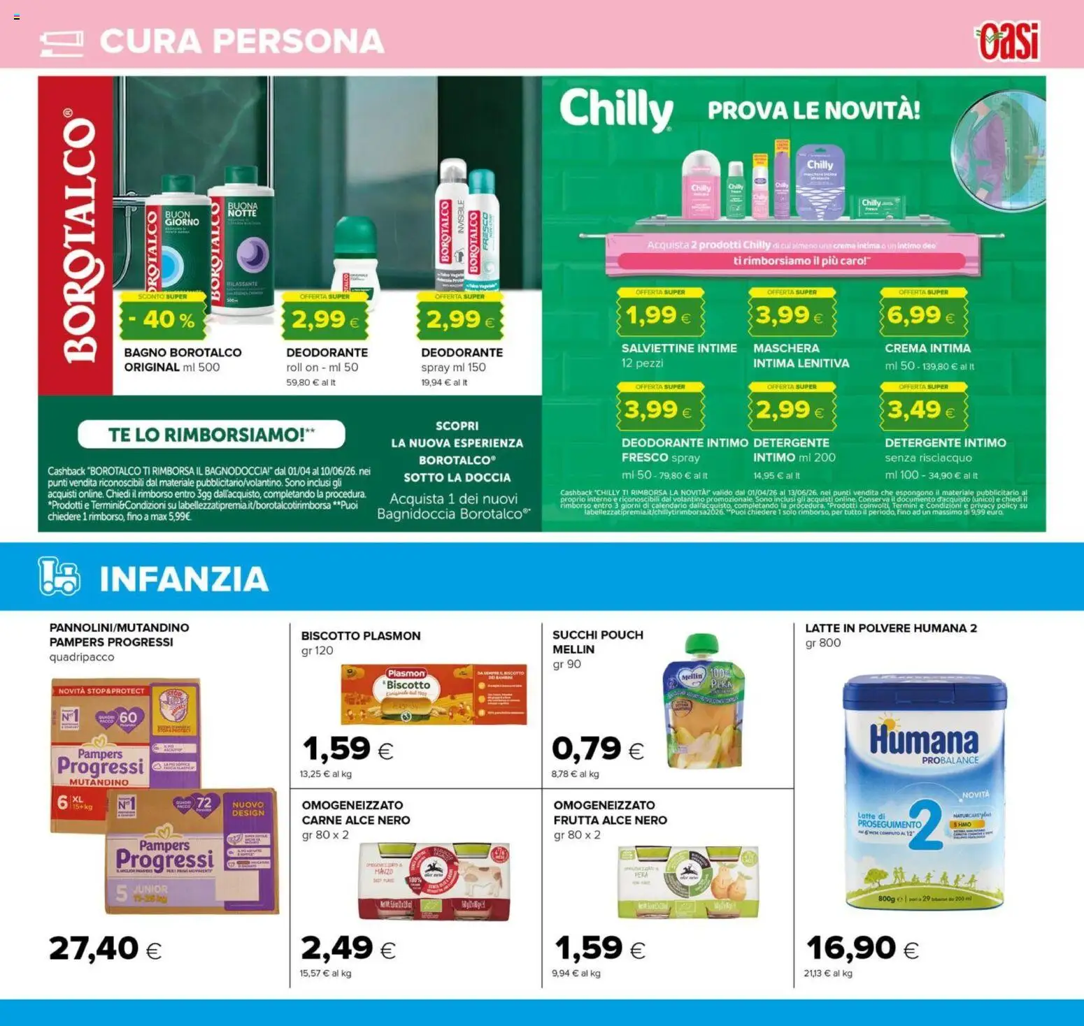 Volantino Oasi del 07.04.2026 | Pagina: 19 | Prodotti: Crema, Latte, Pampers, Bagno
